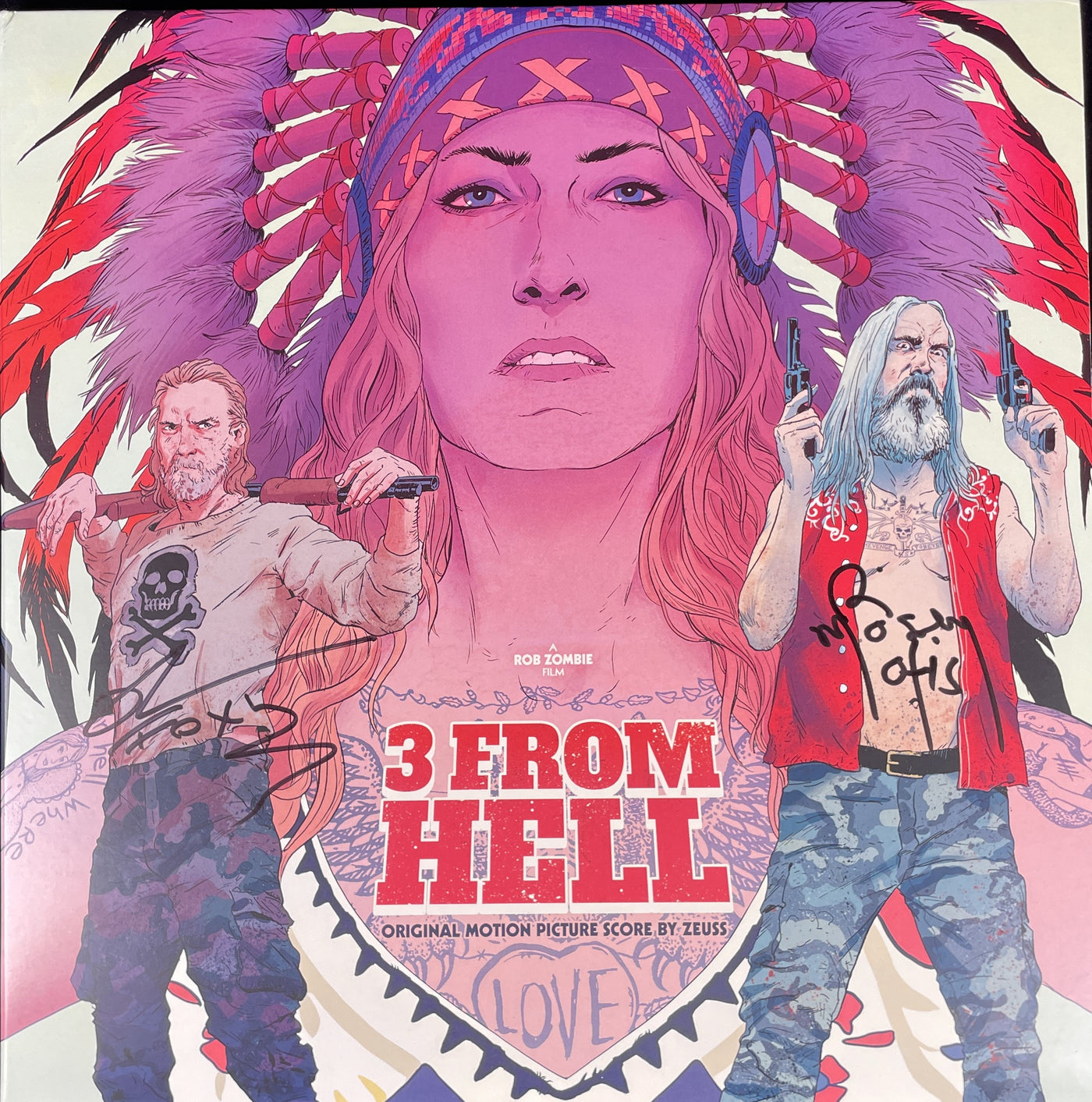 Bill Moseley & Richard Brake Signed 3 From Hell Vinyl Record Autographed JSA COA