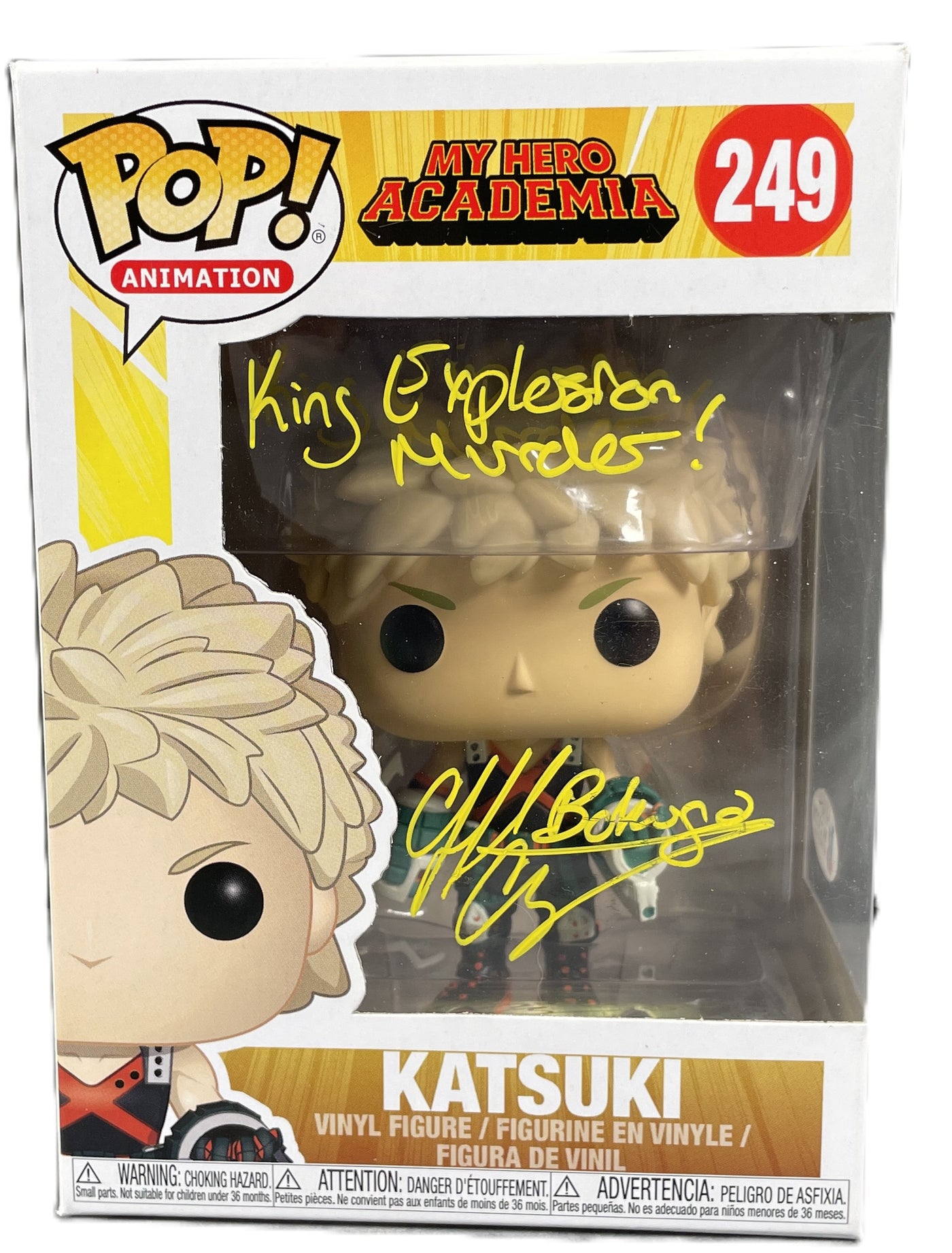 Clifford Chapin Signed Funko POP My Hero Academia Katsuki Bakugo #249 JSA COA