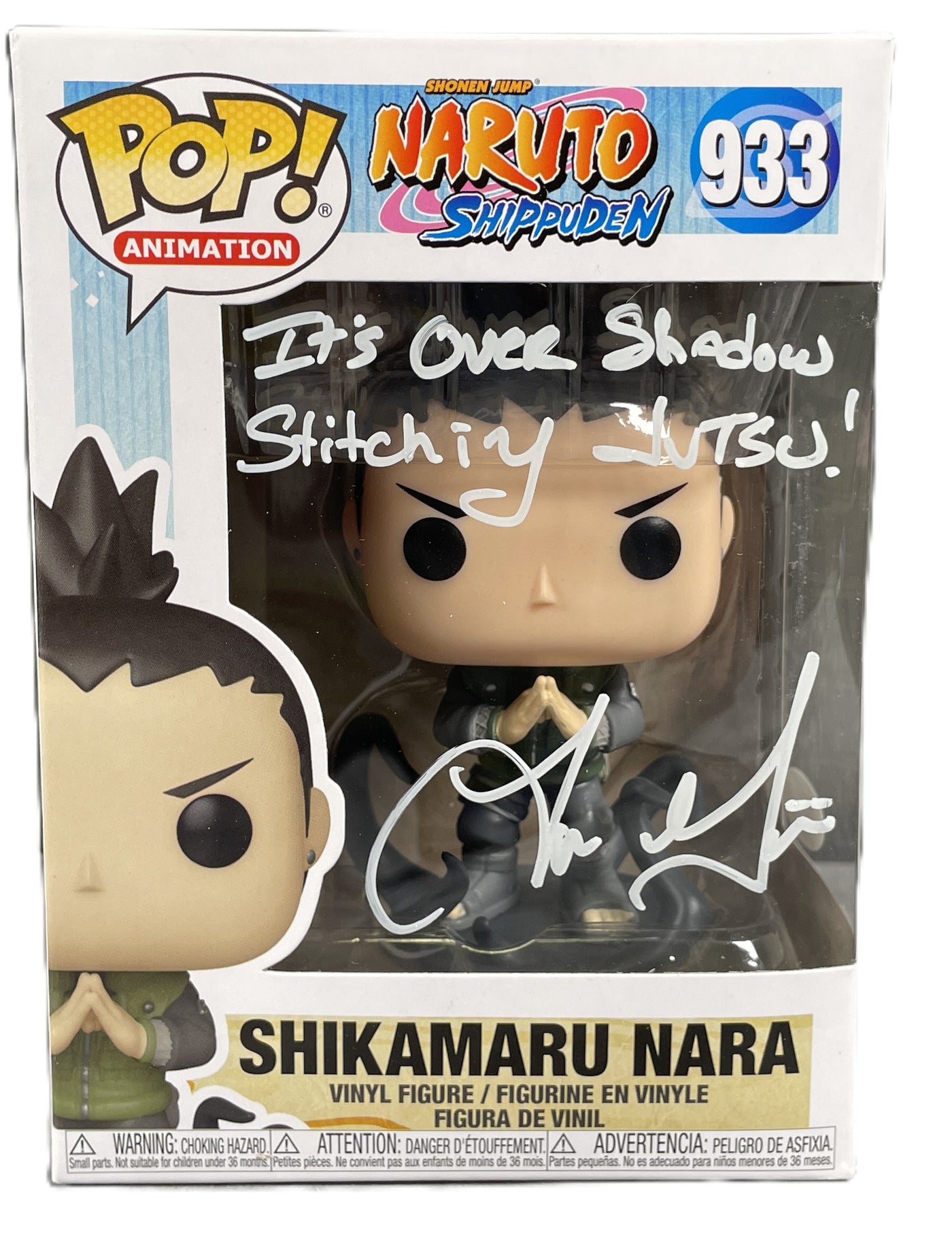 Tom Gibis Signed Funko POP Naruto Shikamaru Nara Autograph JSA COA