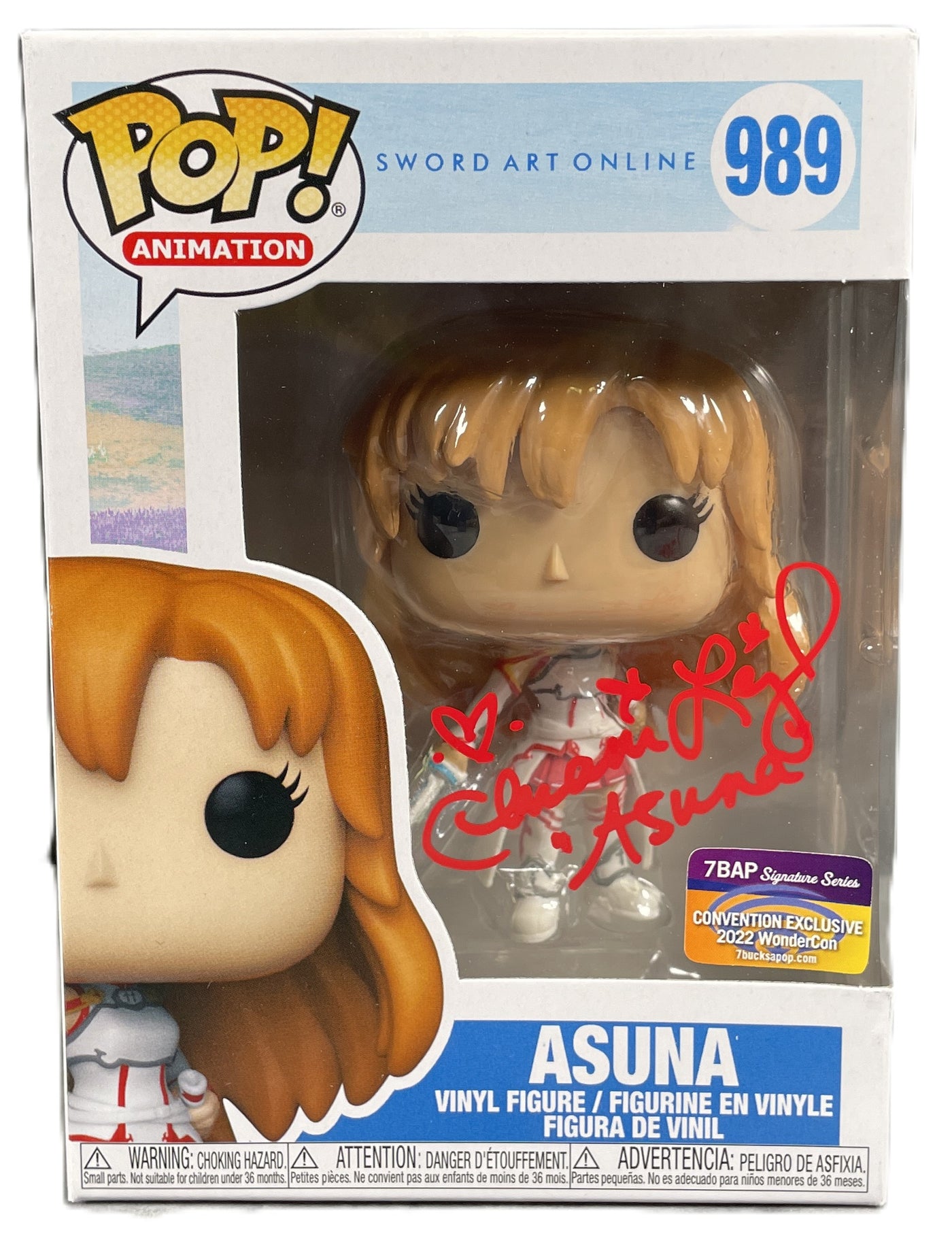 Cherami Leigh Signed Funko Pop Sword Art Online Asuna #989 Autographed JSA COA