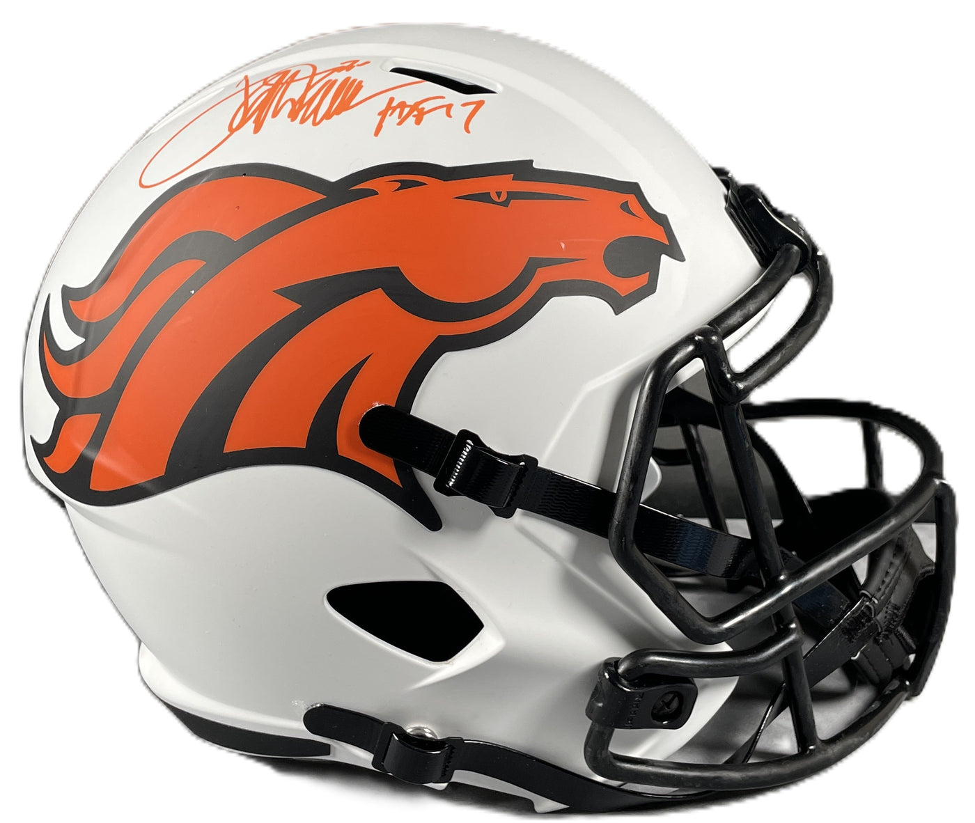 Terrell Davis Signed Denver Broncos Lunar Speed Rep Helmet w HOF BAS COA