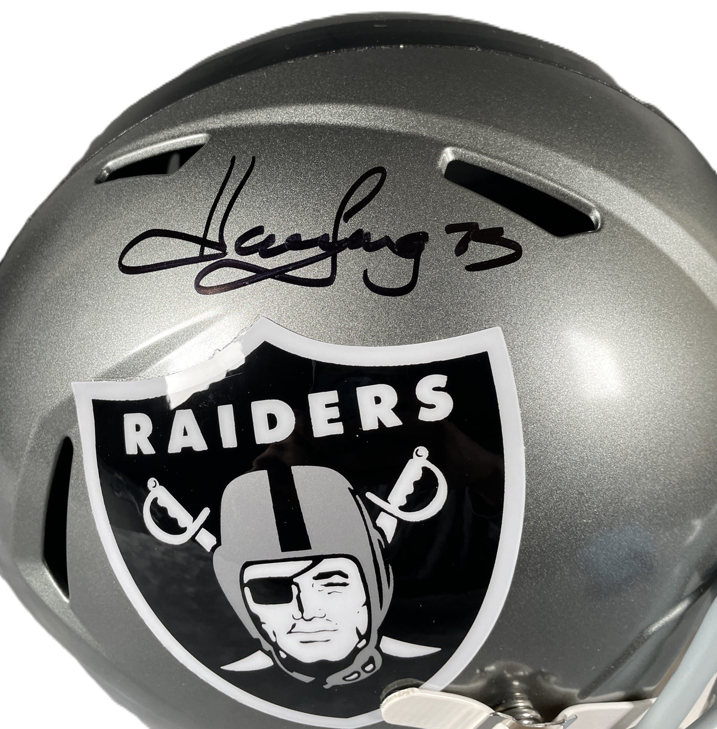 Howie Long Signed Oakland Raiders F/S Speed Helmet Autographed BAS COA