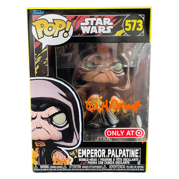 Ian McDiarmid Signed Funko POP Star Wars Emperor Palpatine BL Autographed JSA COA