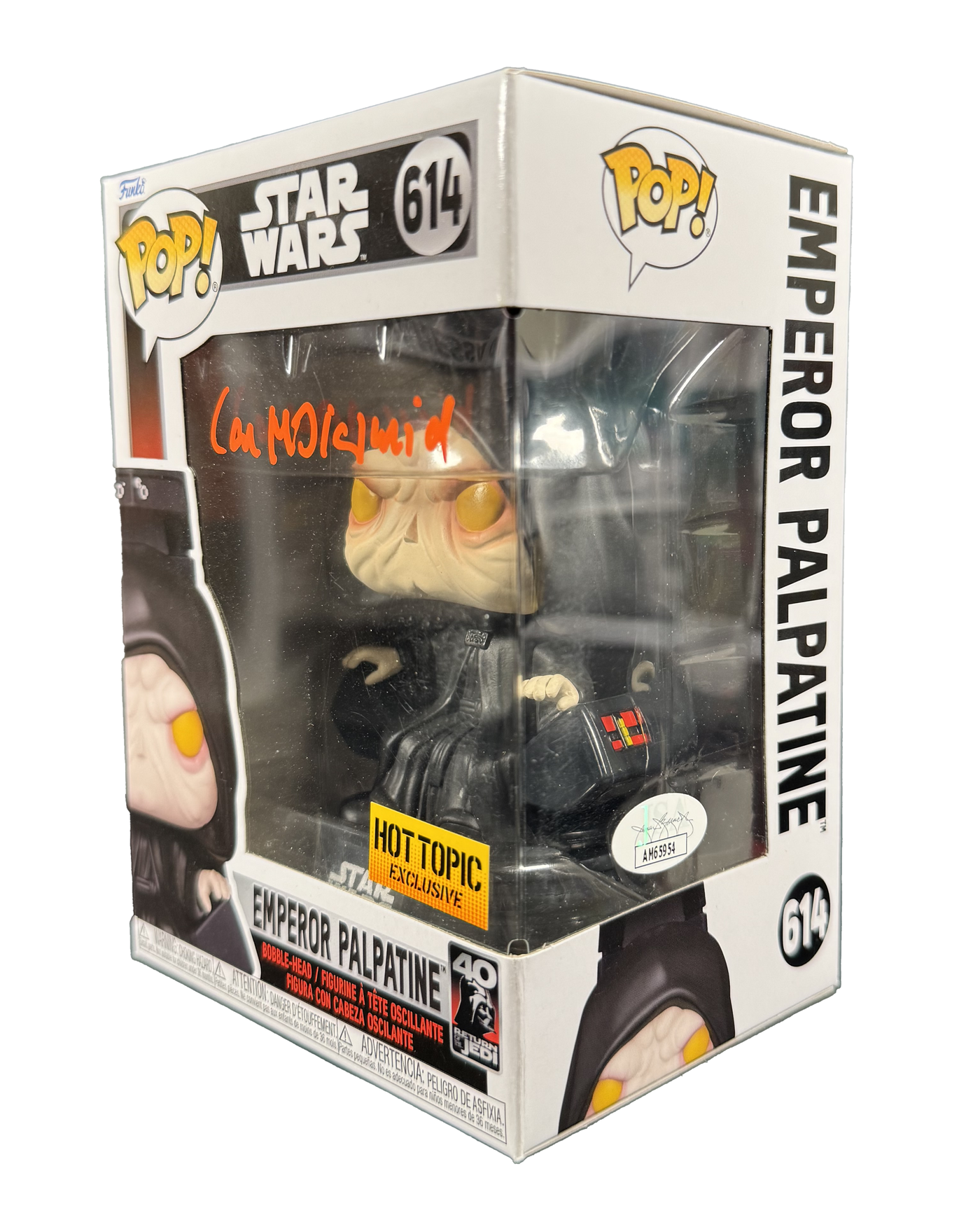 Ian McDiarmid Signed Funko Pop Star Wars Emperor Palpatine Autographed JSA COA