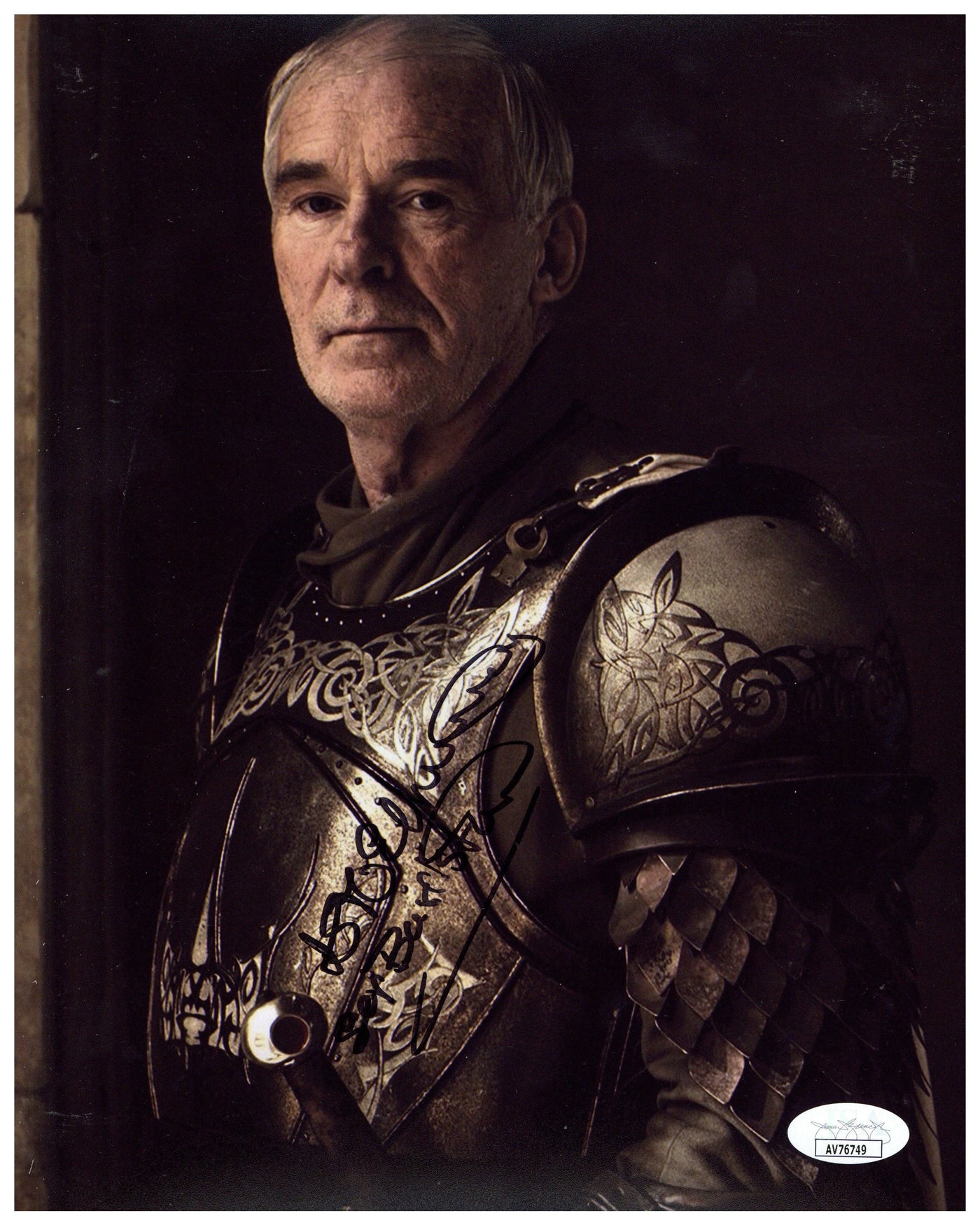 Ian McElhinney Signed 8x10 Photo Game of Thrones SER BARRISTAN SELMY JSA COA