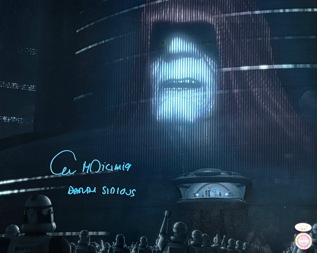 Ian Mcdiarmid Signed 16x20 Photo Star Wars Emperor Autographed JSA COA 11