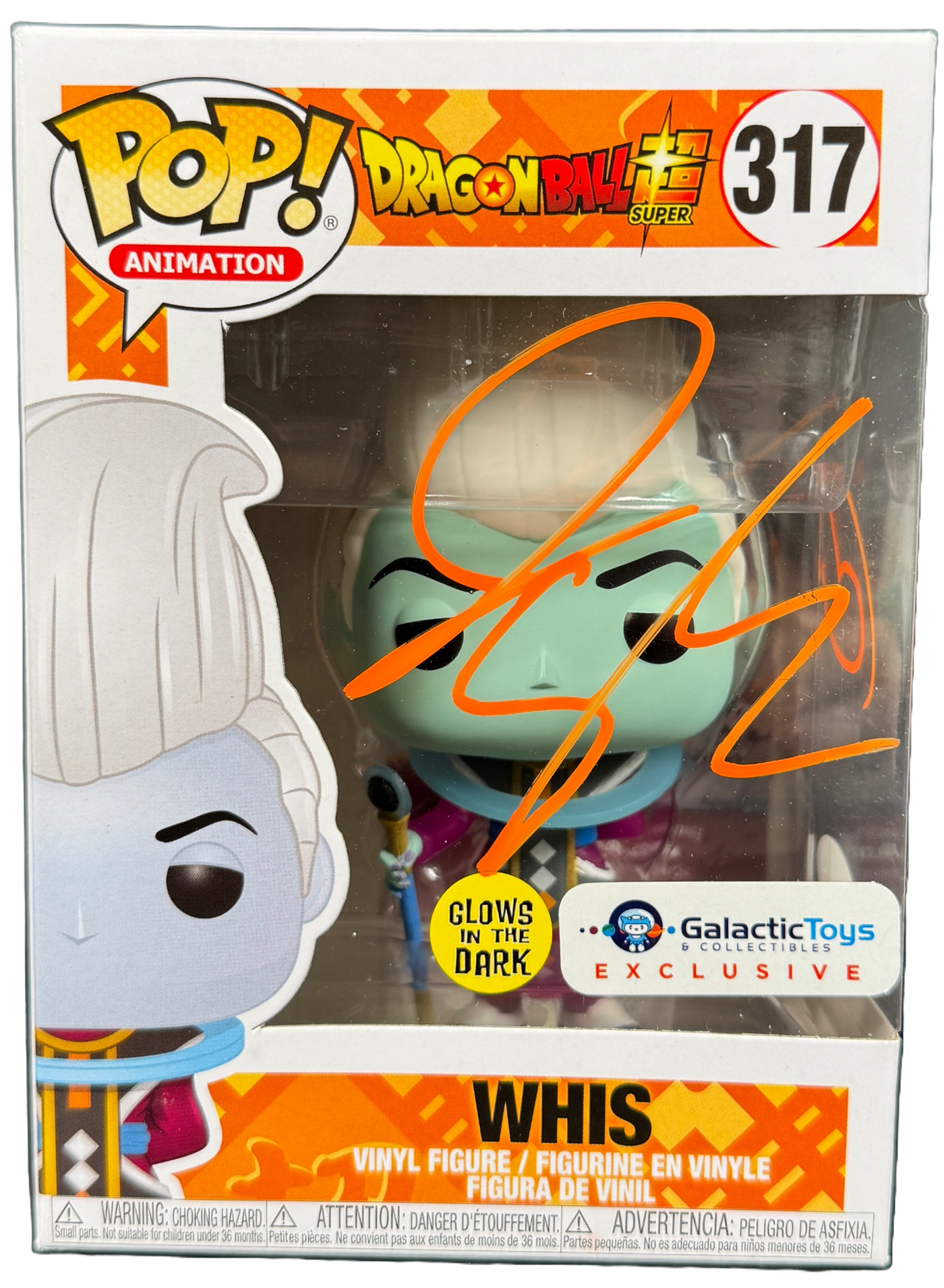 Ian Sinclair Signed Funko Pop Dragon Ball Super Whis GITD Autographed JSA COA