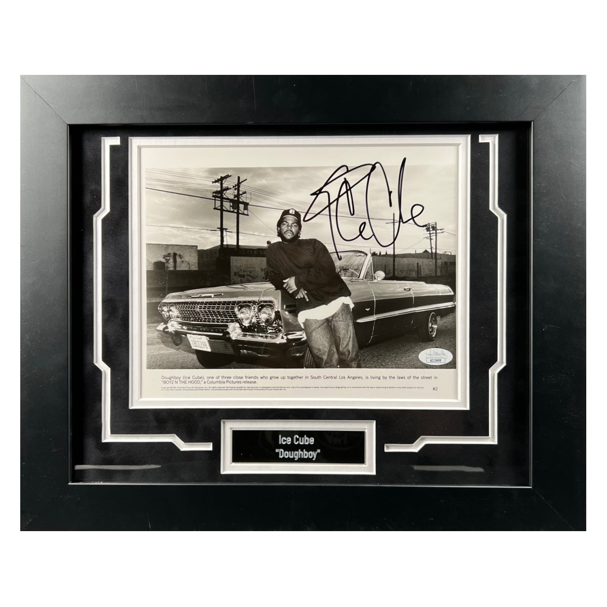 Ice Cube Signed 8x10 Photo B&W Hip & Hop Authentic Autographed Framed JSA COA