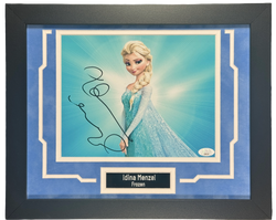 Image of Idina Menzel Signed Custom Framed 8x10 Photo Elsa Frozen Autographed JSA COA