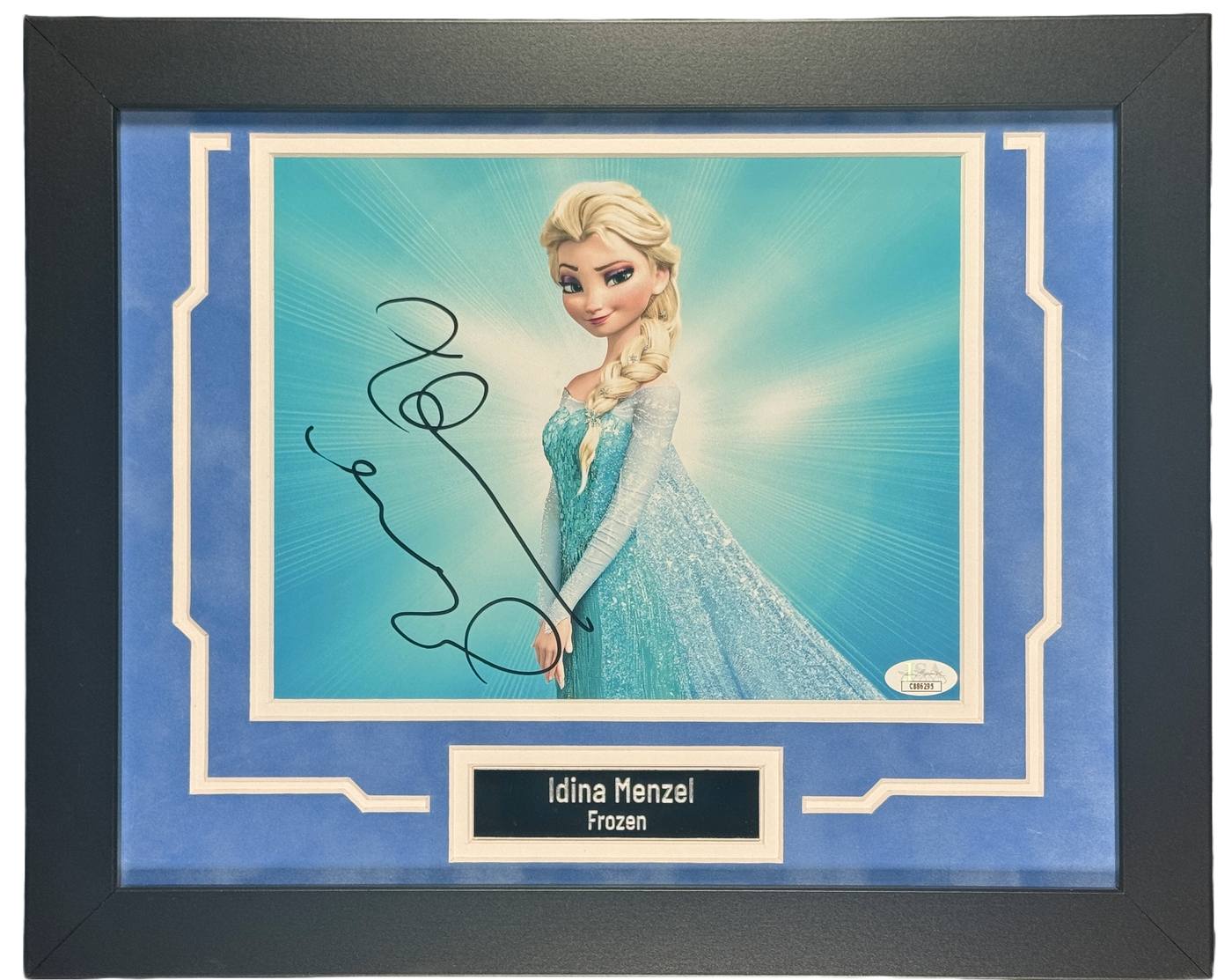 Idina Menzel Signed Custom Framed 8x10 Photo Elsa Frozen Autographed JSA COA