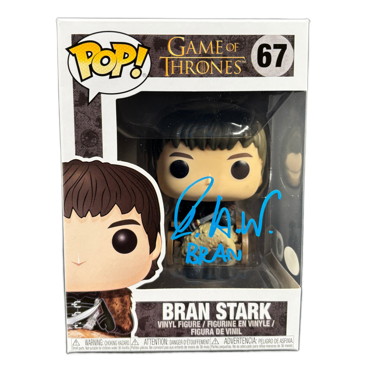 Isaac Hempstead Wright Signed Funko POP Game of Thrones Bran Stark Auto JSA COA B