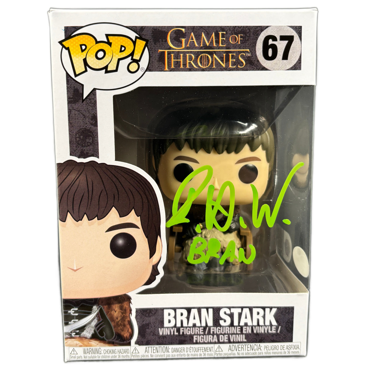 Isaac Hempstead Wright Signed Funko POP Game of Thrones Bran Stark Auto JSA COA