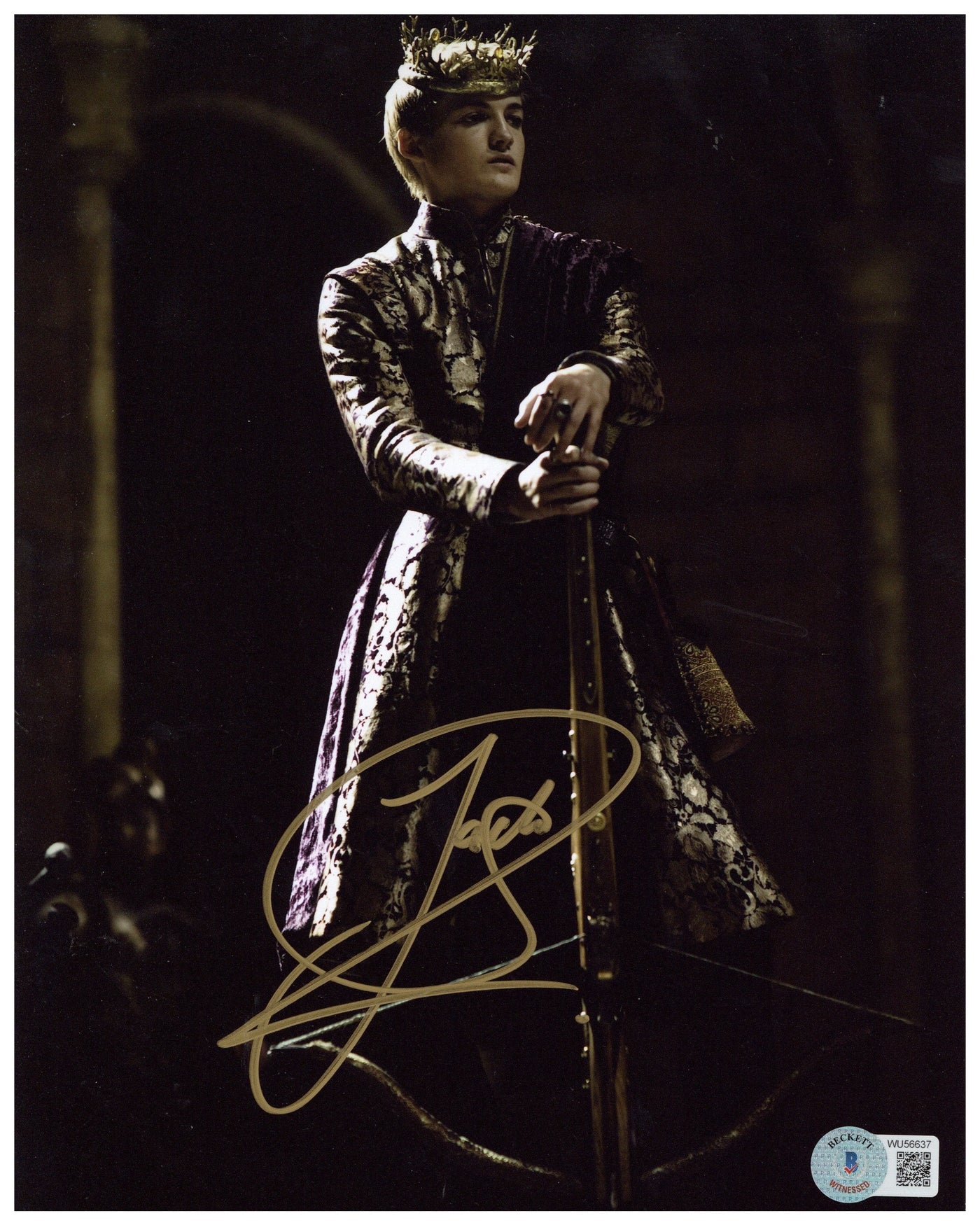 JACK GLEESON SIGNED 8X10 PHOTO GAME OF THRONES JOFFREY AUTOGRAPHED BAS 4