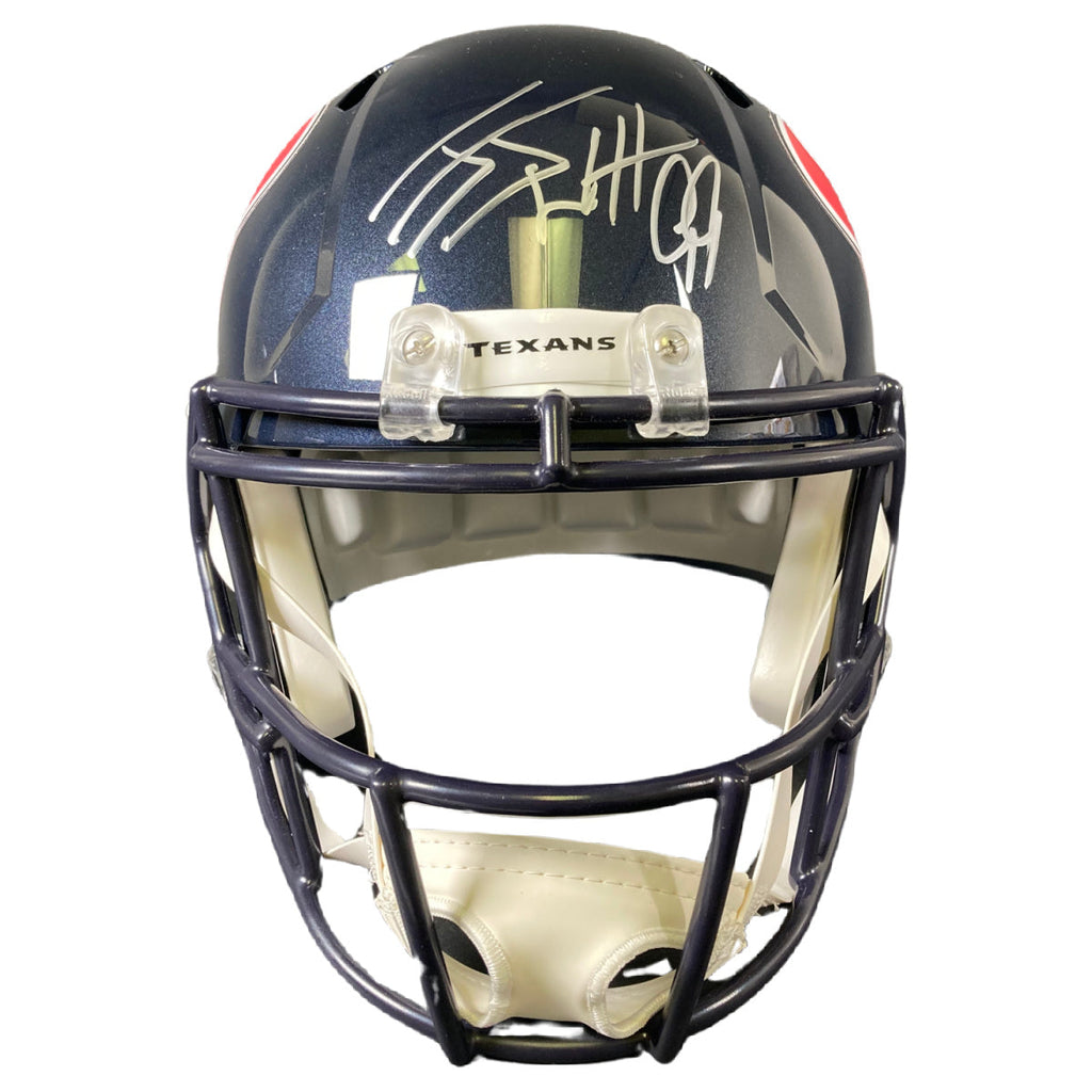 J. J. Watt Signed Texans Full-Size Chrome Speed Helmet (JSA COA & Watt  Hologram)