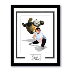 Image of Jack Black Signed Cut 11x14 Custom Framed Kung Fu Panda Autographed ACOA