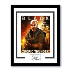 Image of Jack Black Signed Cut 11x14 Custom Framed Tropic Thunder Autographed ACOA