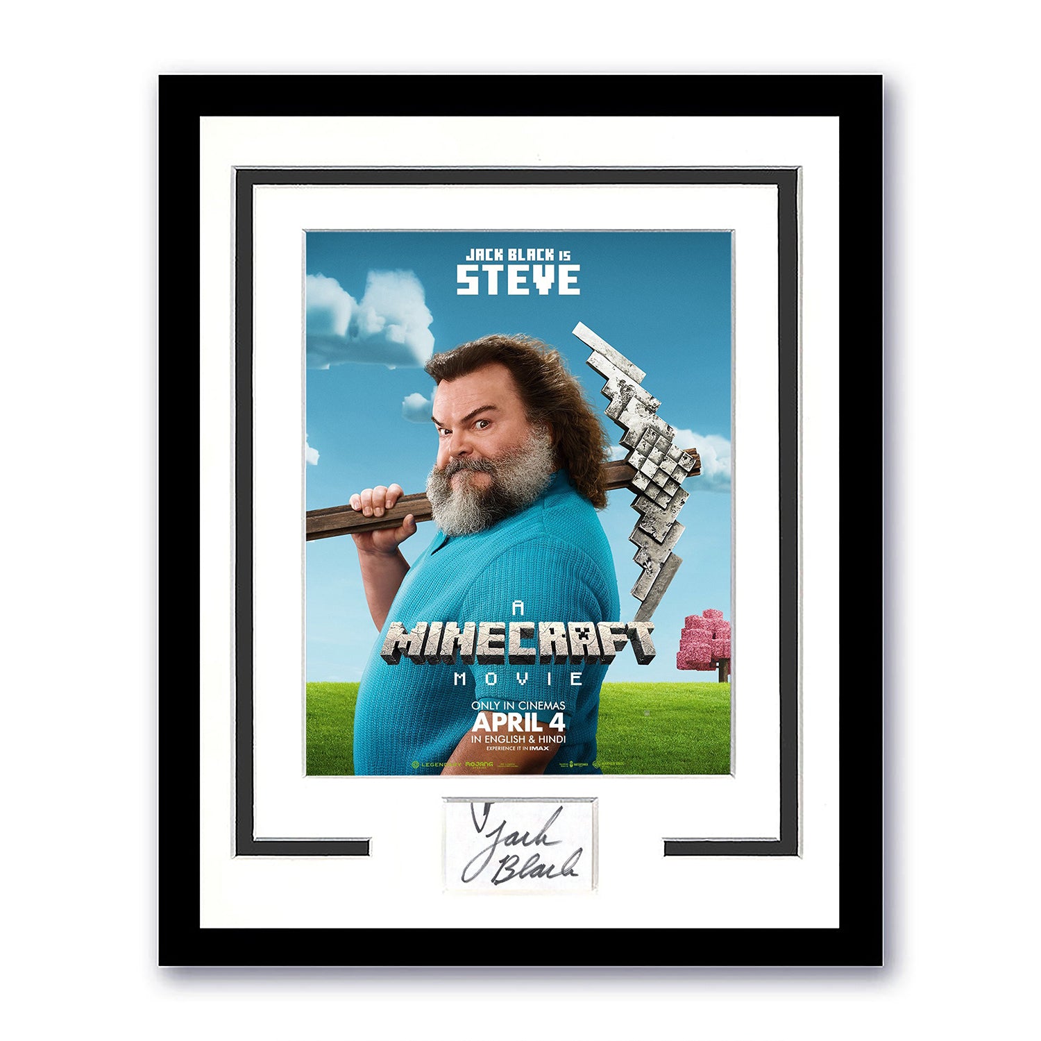 Steve Rivs Frame Jack Black Signed Cut 11x14 Frame Minecraft Steve Autographed ACOA ...