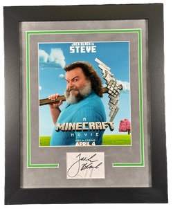 Image of Jack Black Signed Cut 11x14 Frame Minecraft Steve Autographed ACOA