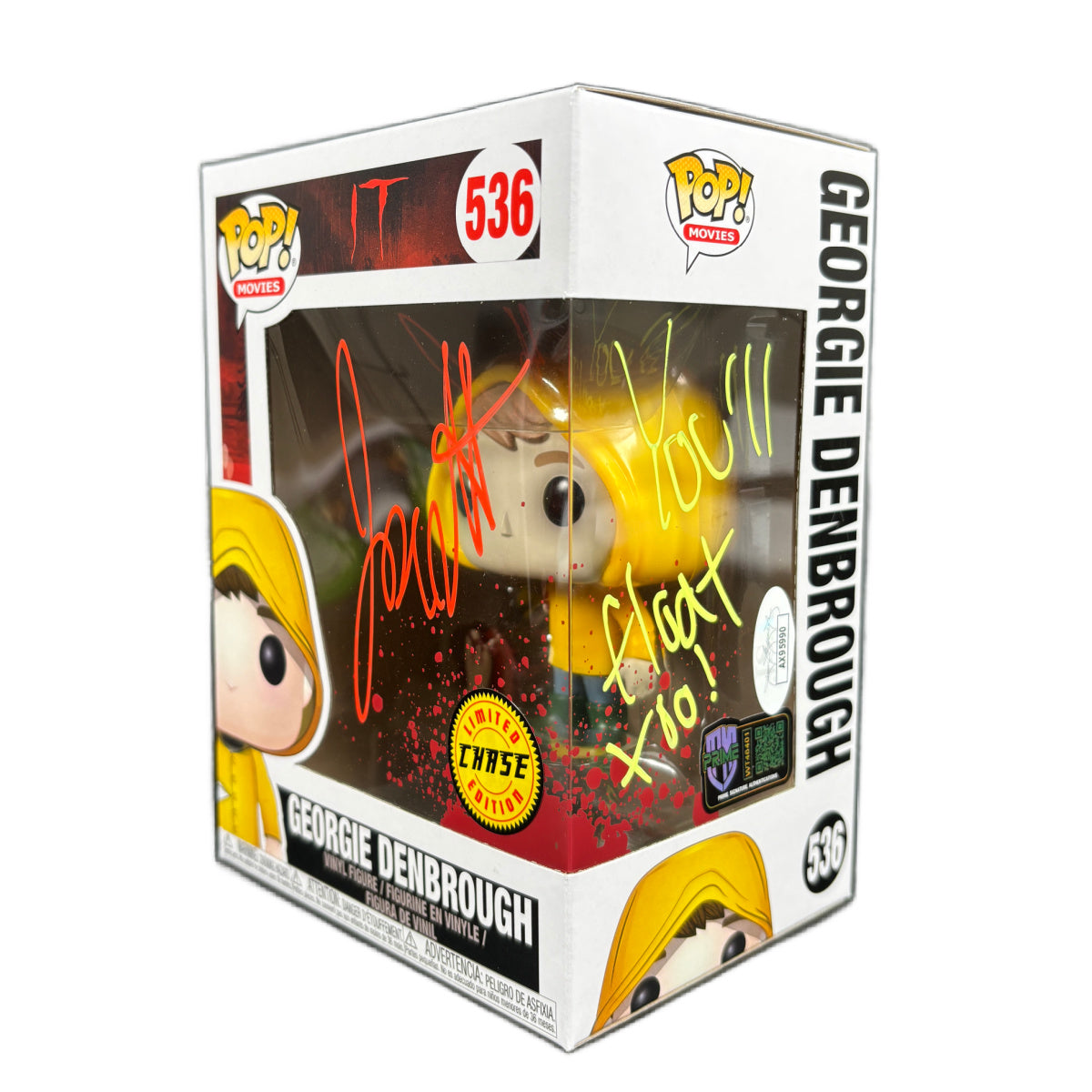 Jackson Robert Scott Signed Funko POP IT Georgie Chase Autographed JSA COA #4