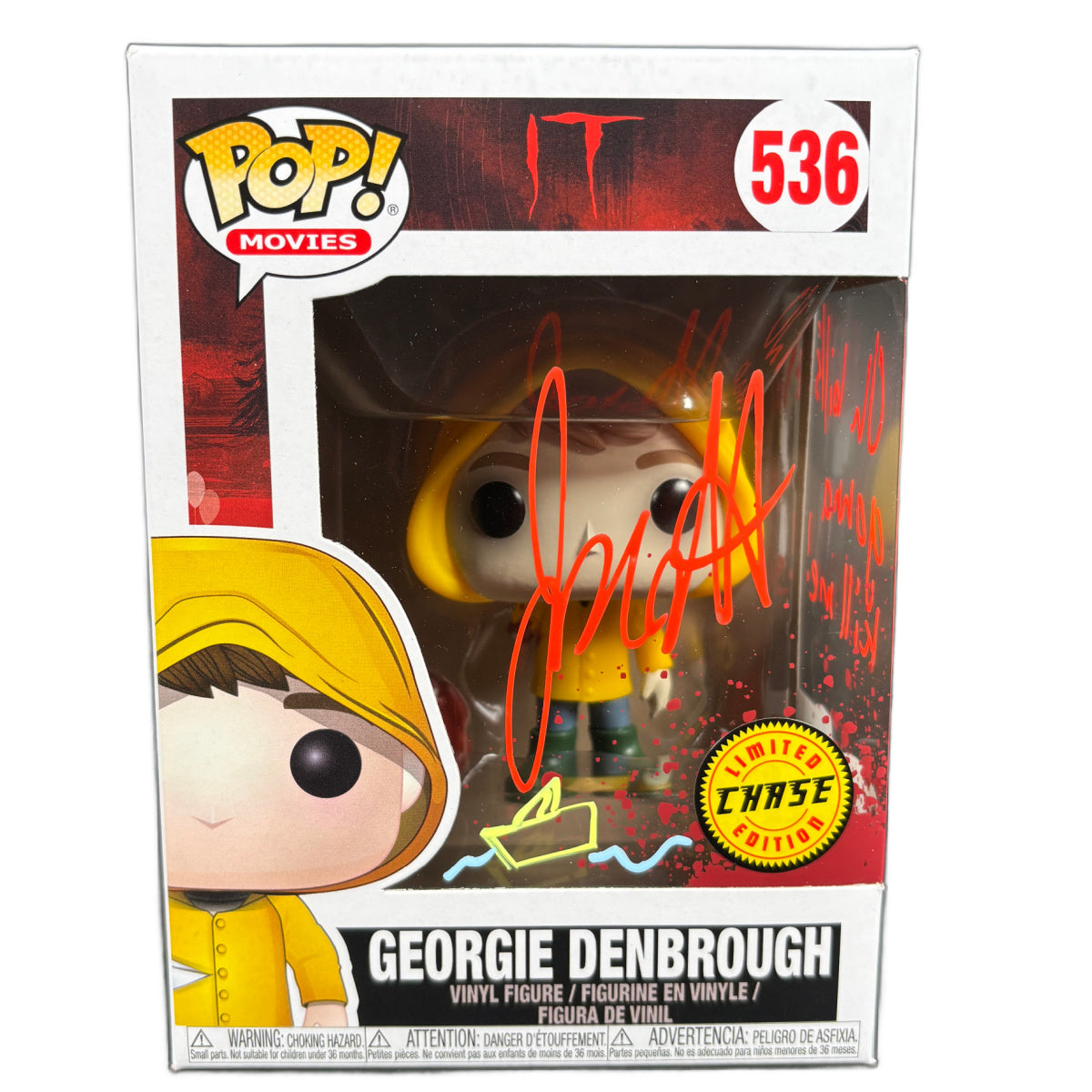 Jackson Robert Scott Signed Funko POP IT Georgie Chase Autographed JSA COA