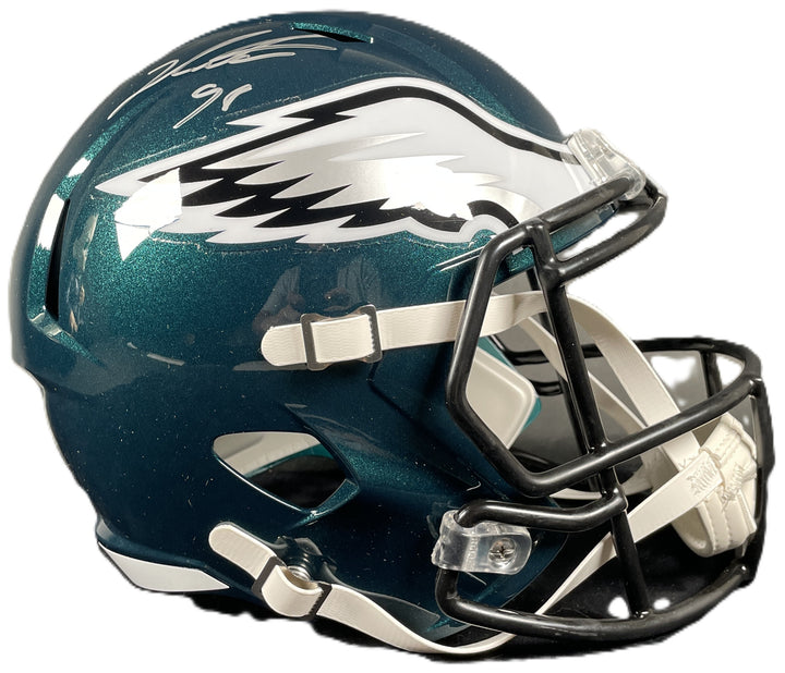 Jalen Carter Signed Philadelphia Eagles F/S Speed Rep Helmet Autographed BAS COA