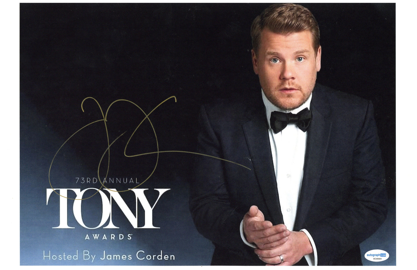 James Corden Signed 11x17 Photo Tony Awards Authentic AutographCOA