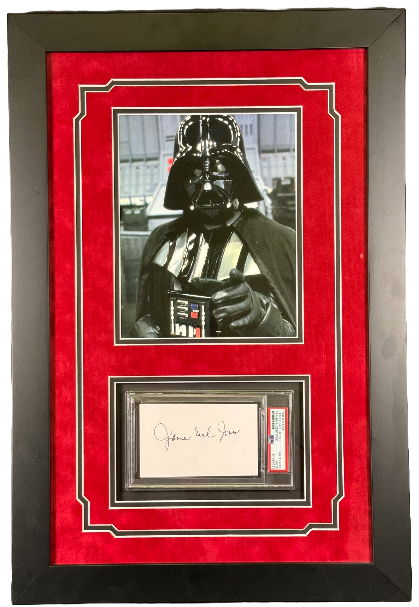 James Earl Jones Signed & Custom Framed Slabbed Index Card Star Wars Darth Vader Autographed JSA COA 2