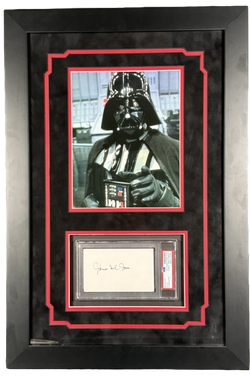 Image of James Earl Jones Signed & Custom Framed Slabbed Index Card Star Wars Darth Vader Autographed JSA COA