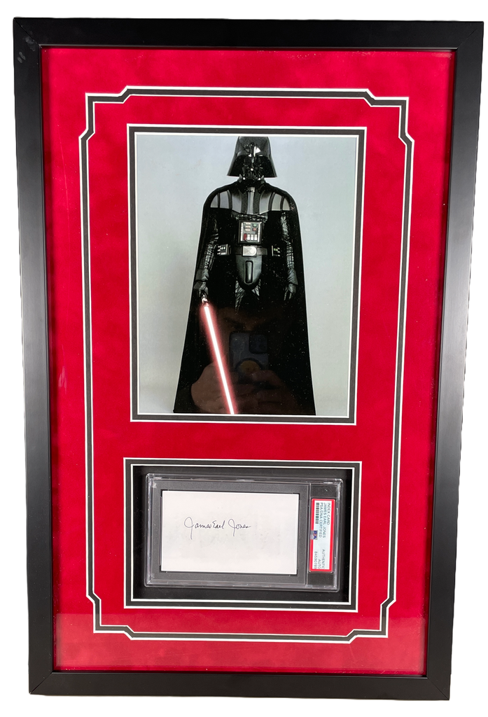 James Earl Jones Signed Framed Slabbed Index Card Star Wars Darth