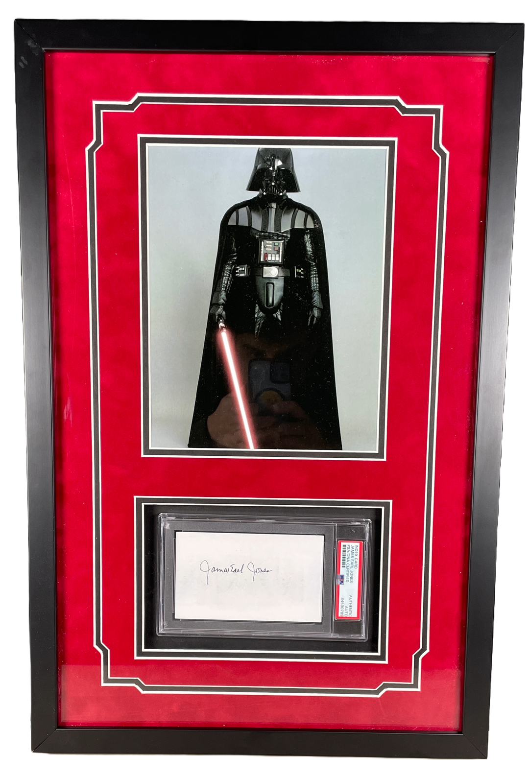 James Earl Jones Signed Framed Slabbed Index Card Star Wars Darth