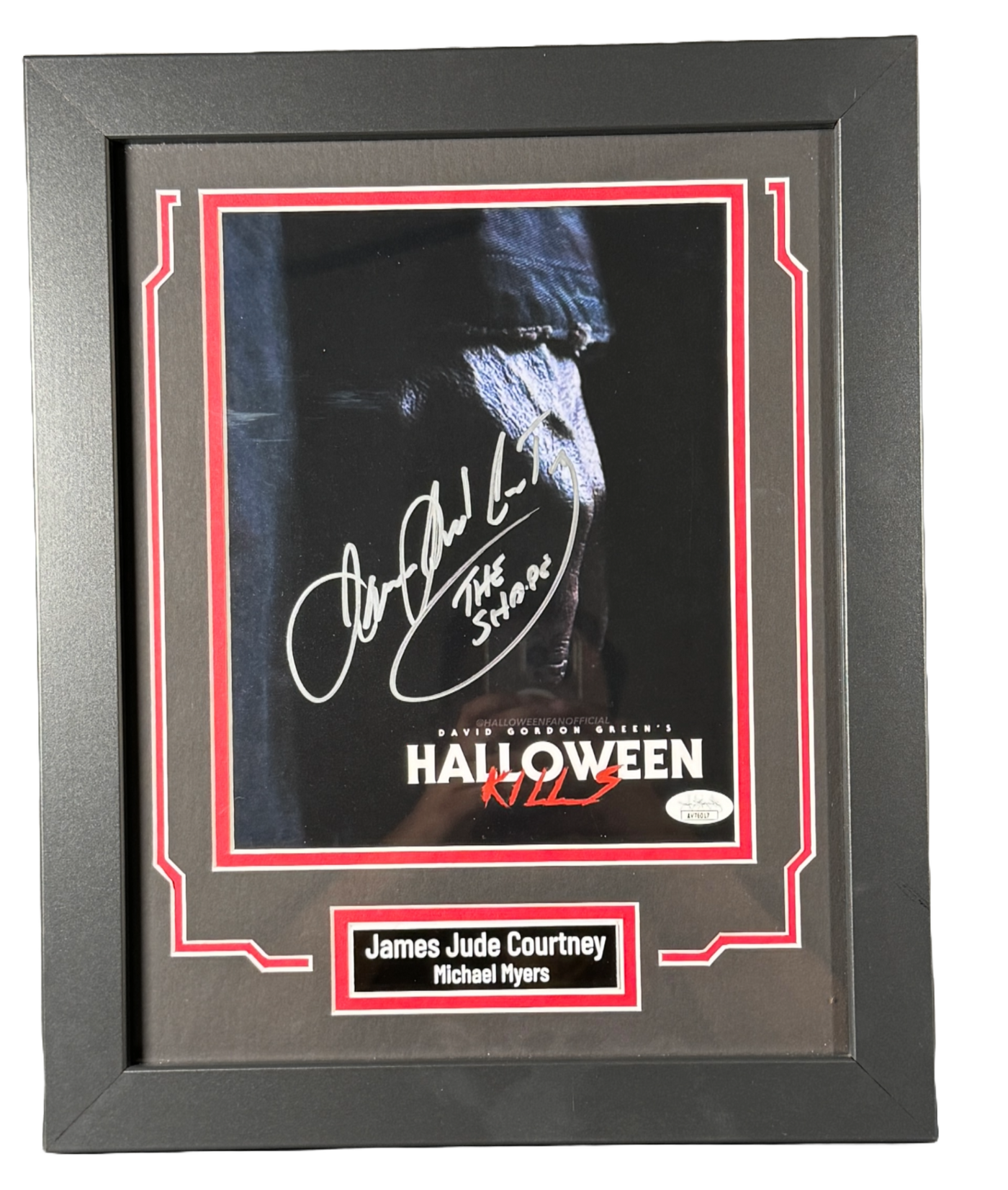 James Jude Courtney Signed Custom Framed 8x10 Photo Halloween The Shape Michael Myers Autograph JSA COA