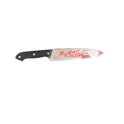 James Jude Courtney Signed Plastic Knife Halloween Michael Myers Autographed JSA