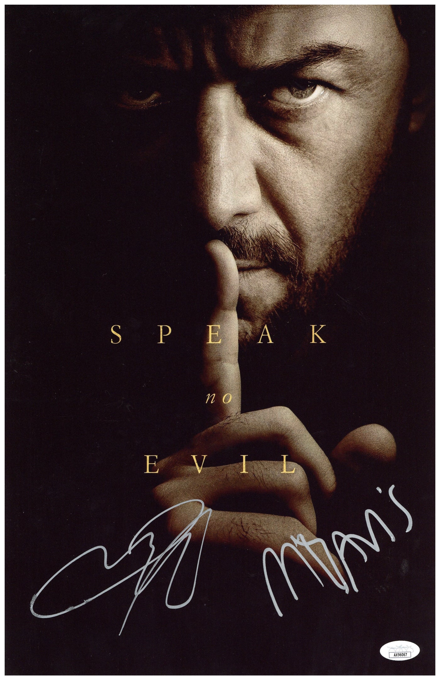 James McAvoy & Mackenzie Davis Signed 11x17 Photo Speak No Evil Autographed JSA