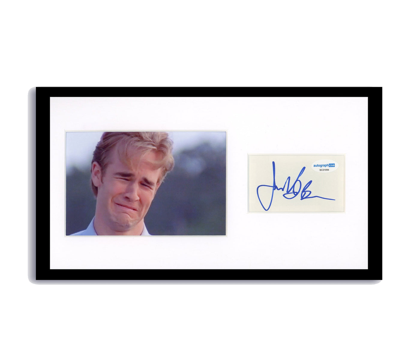 James Van Der Beek Signed Cut Dawson's Creek Meme Custom Frame Autograph ACOA