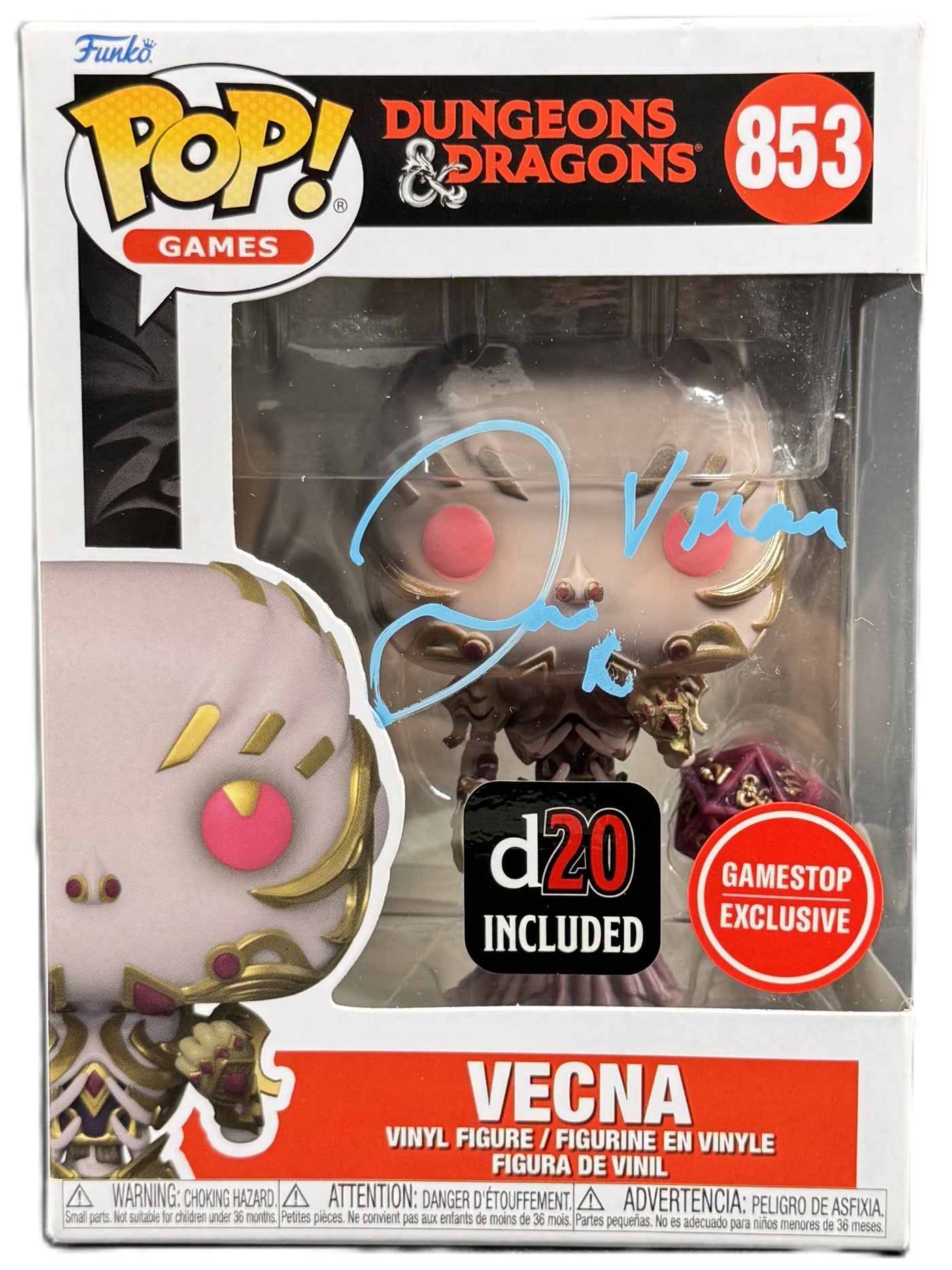 Jamie Campbell Bower Signed Funko POP Stranger Things Vecna Autographed ACOA