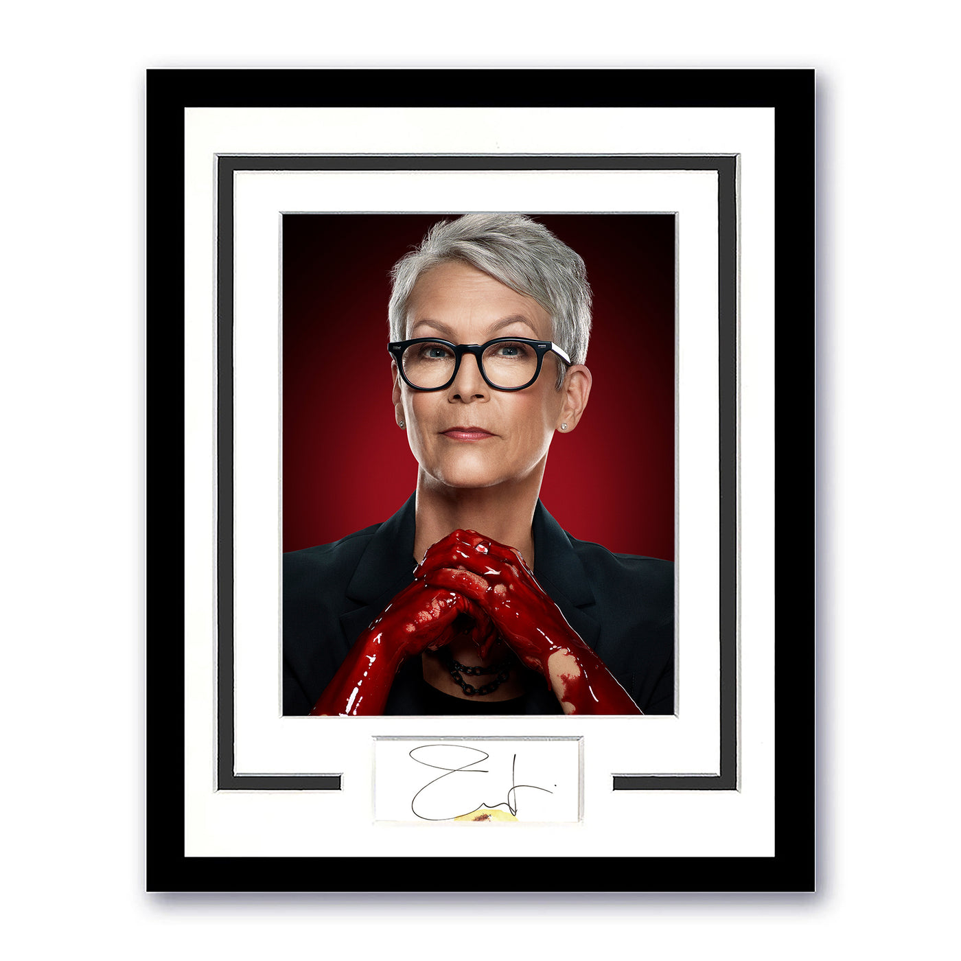 Jamie Lee Curtis Signed 11x14 Framed Cut Halloween Michael Myers Autographed ACOA 4