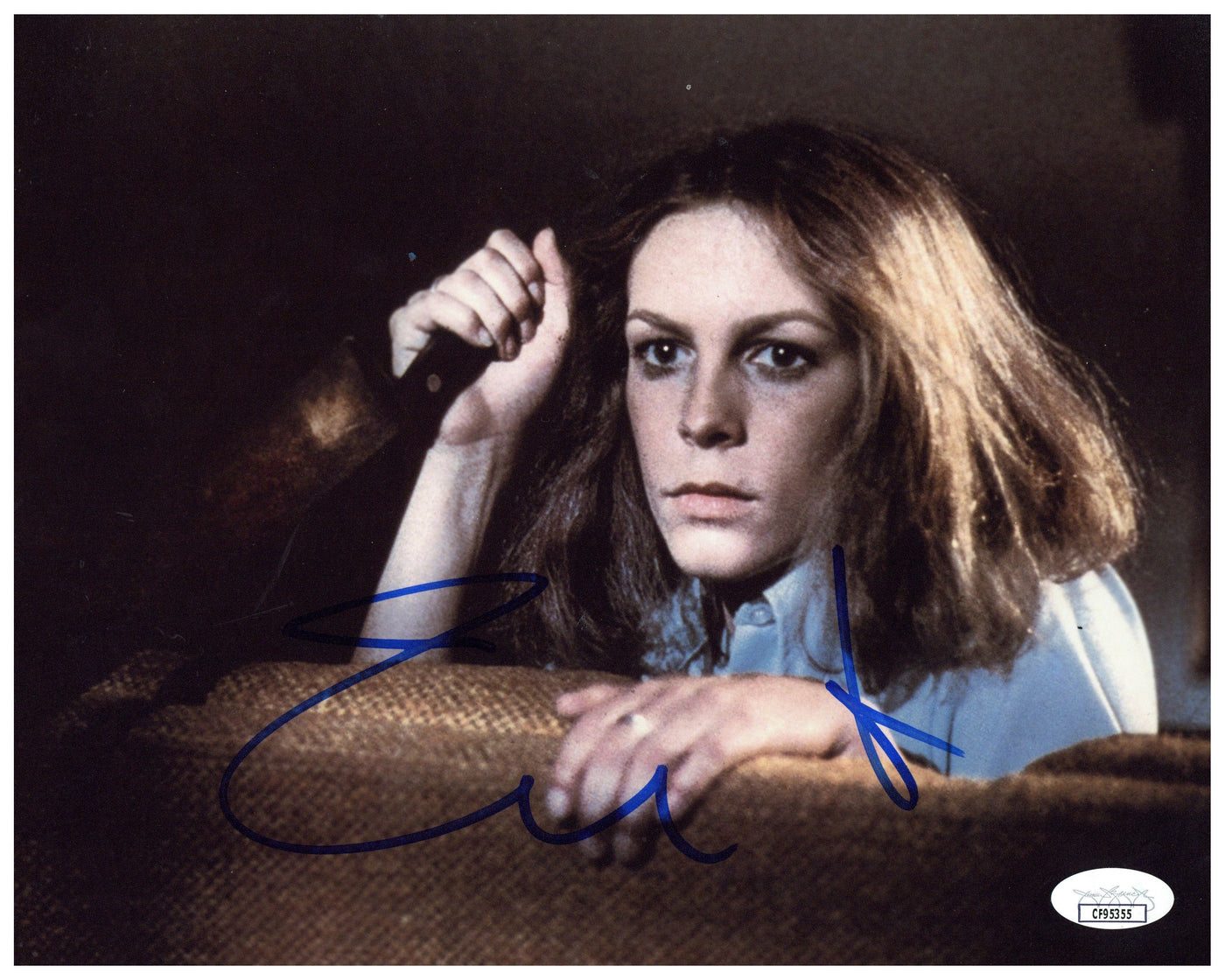 Jamie Lee Curtis Signed 8x10 Photo Halloween Michael Myers Autographed JSA 5