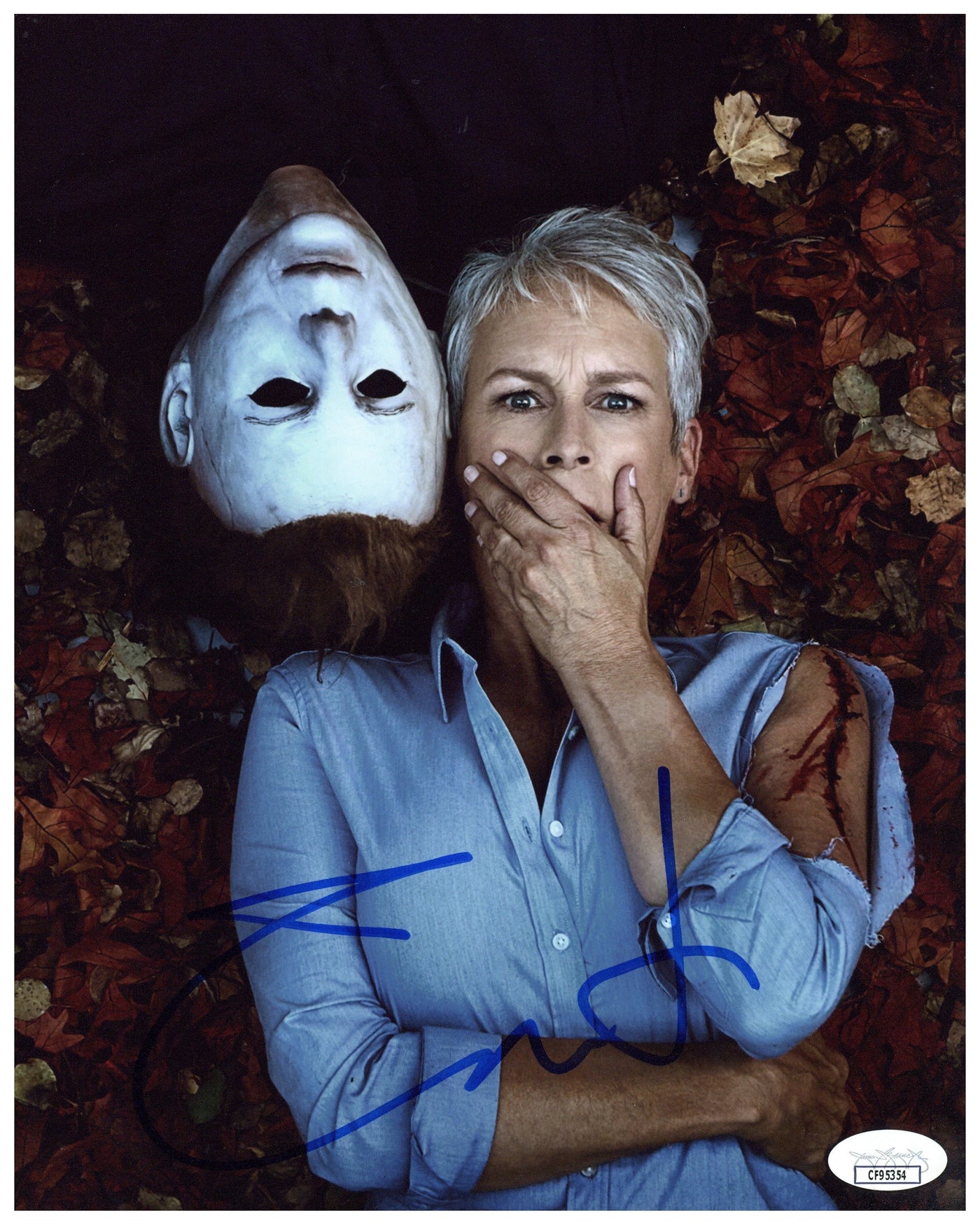Jamie Lee Curtis Signed 8x10 Photo Halloween Michael Myers Autographed JSA 6