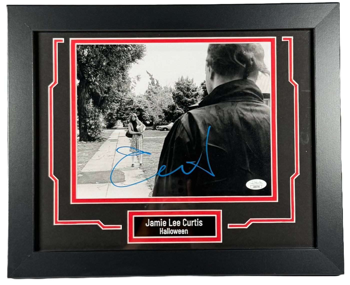 Jamie Lee Curtis Signed Custom Framed 8x10 Photo Halloween Michael Myers JSA COA