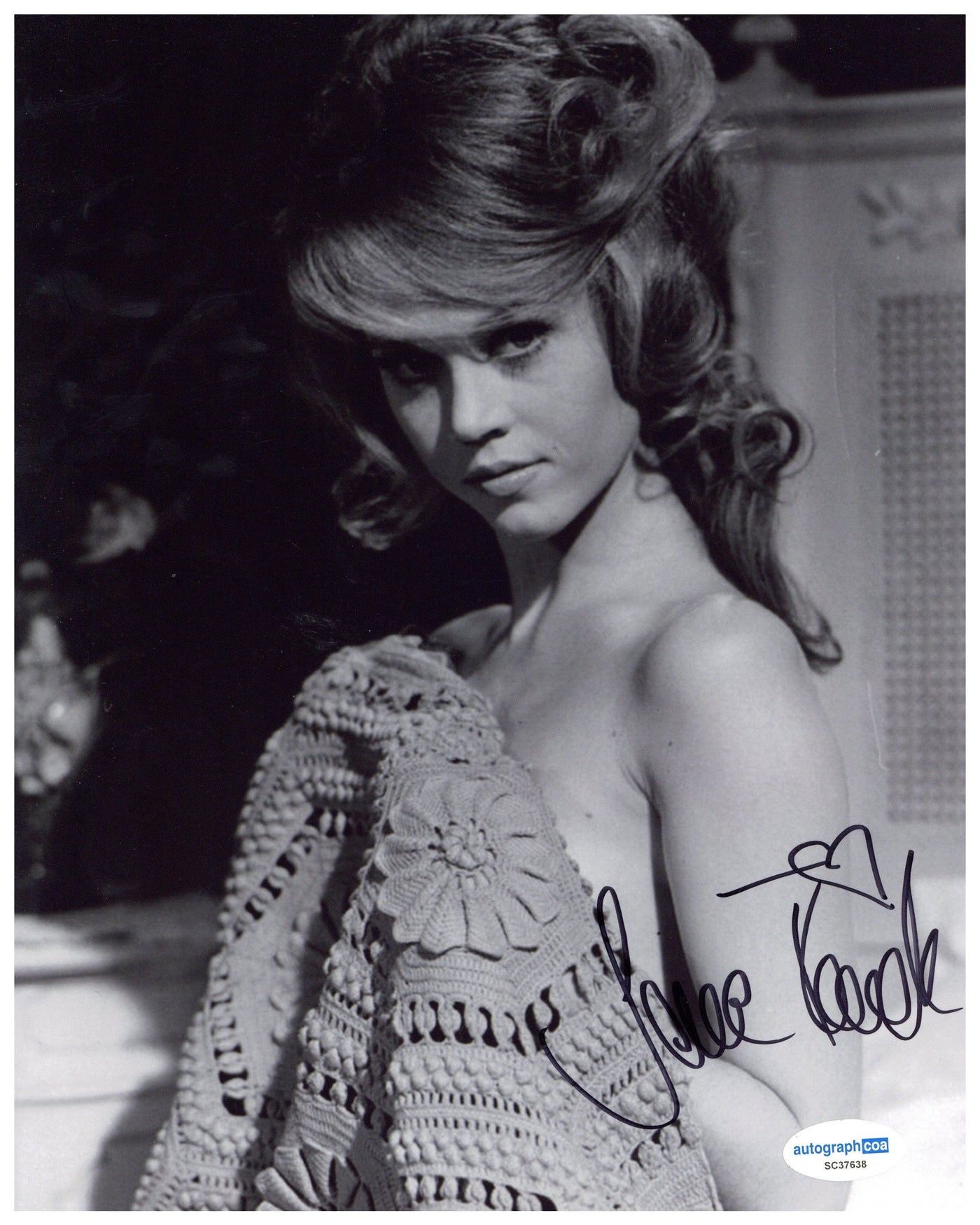 Jane Fonda Signed 8x10 Photo Barbarella Autographed Autograph COA