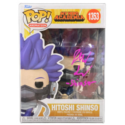 Image of Jarrod Greene Signed Funko POP My Hero Academia Hitoshi Shinso 1353 Auto Anime JSA