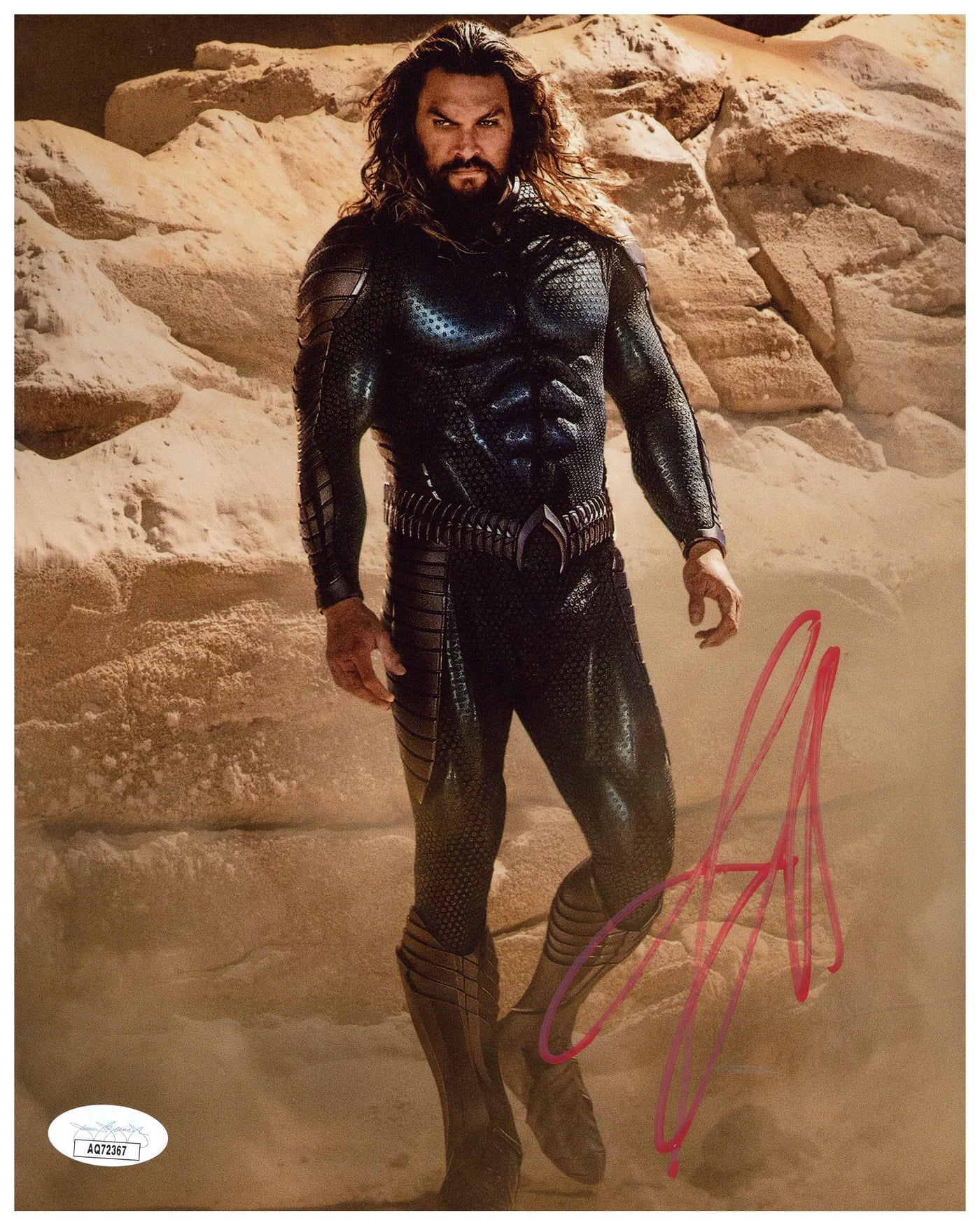 Jason Momoa Signed 8x10 Photo DC Aquaman Autographed JSA COA #2
