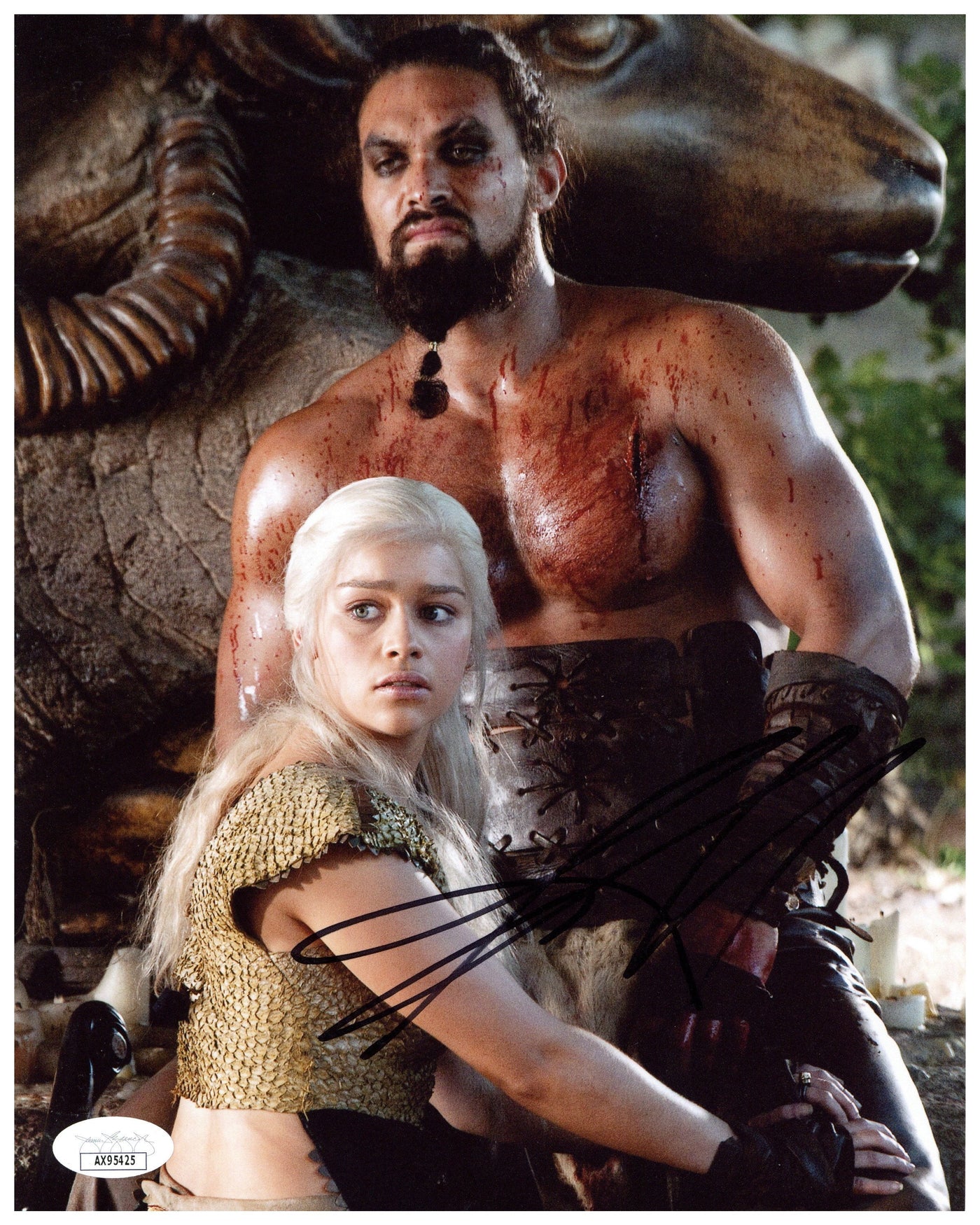 Jason Momoa Signed 8x10 Photo Game of Thrones Khal Drogo Autographed JSA COA 3