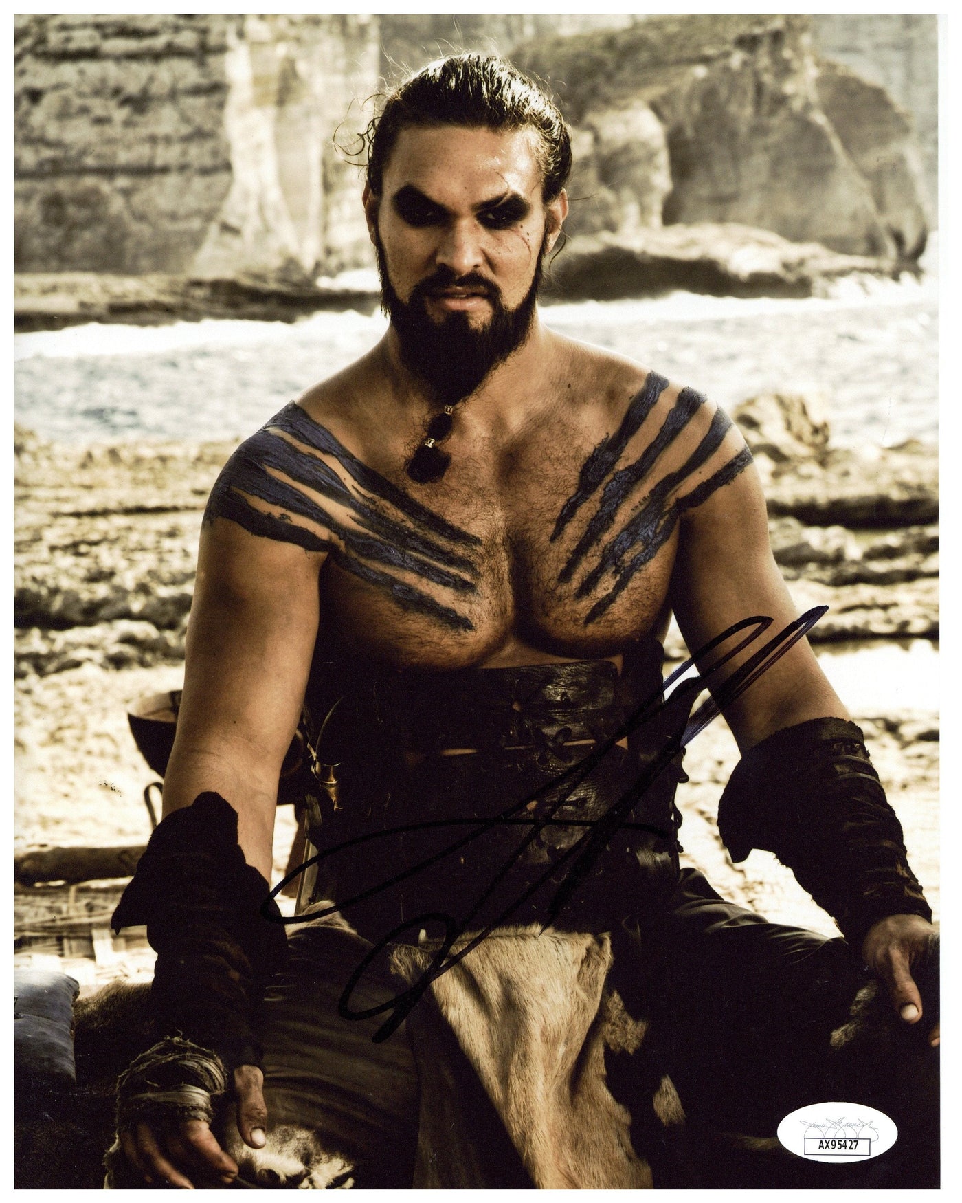 Jason Momoa Signed 8x10 Photo Game of Thrones Khal Drogo Autographed JSA COA