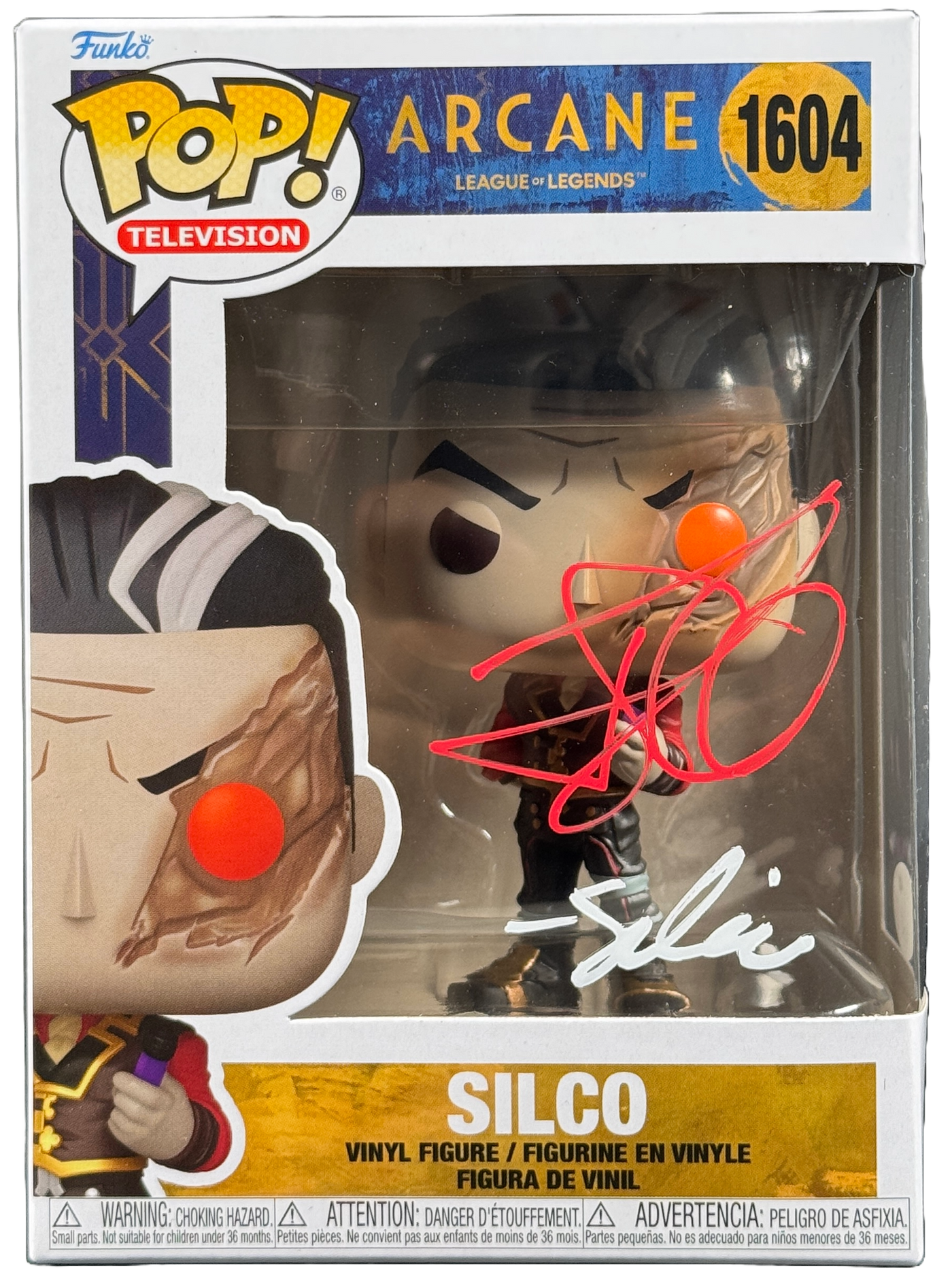 Jason Spisak Signed Funko Pop Arcane Silco #1604 Autographed JSA COA