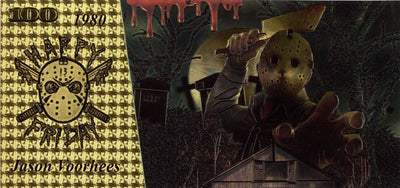 Jason Voorhees Gold Bank Note Prop - Friday the 13th