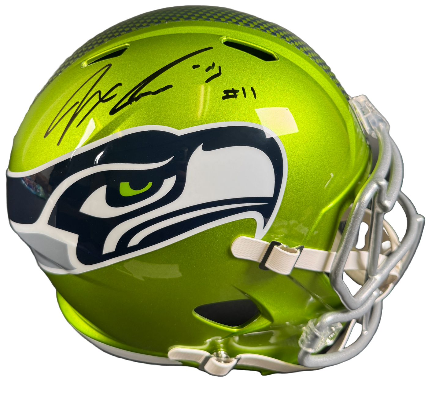 Jaxon Smith-Njigba Signed Seattle Seahawks F/S Flash Speed Helmet Fanatics COA