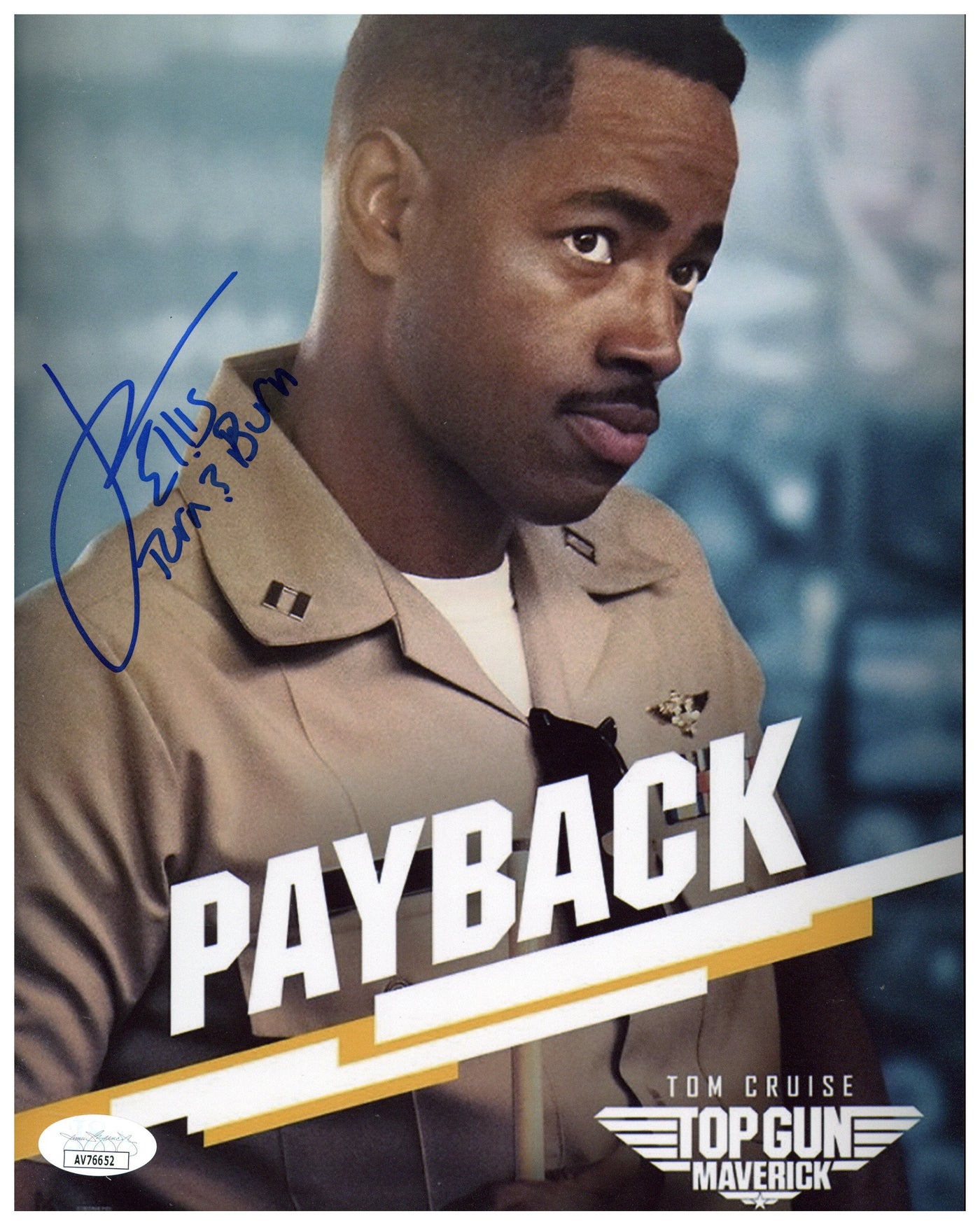 Jay Ellis Signed 8x10 Photo Payback Top Gun Maverick Autographed JSA COA