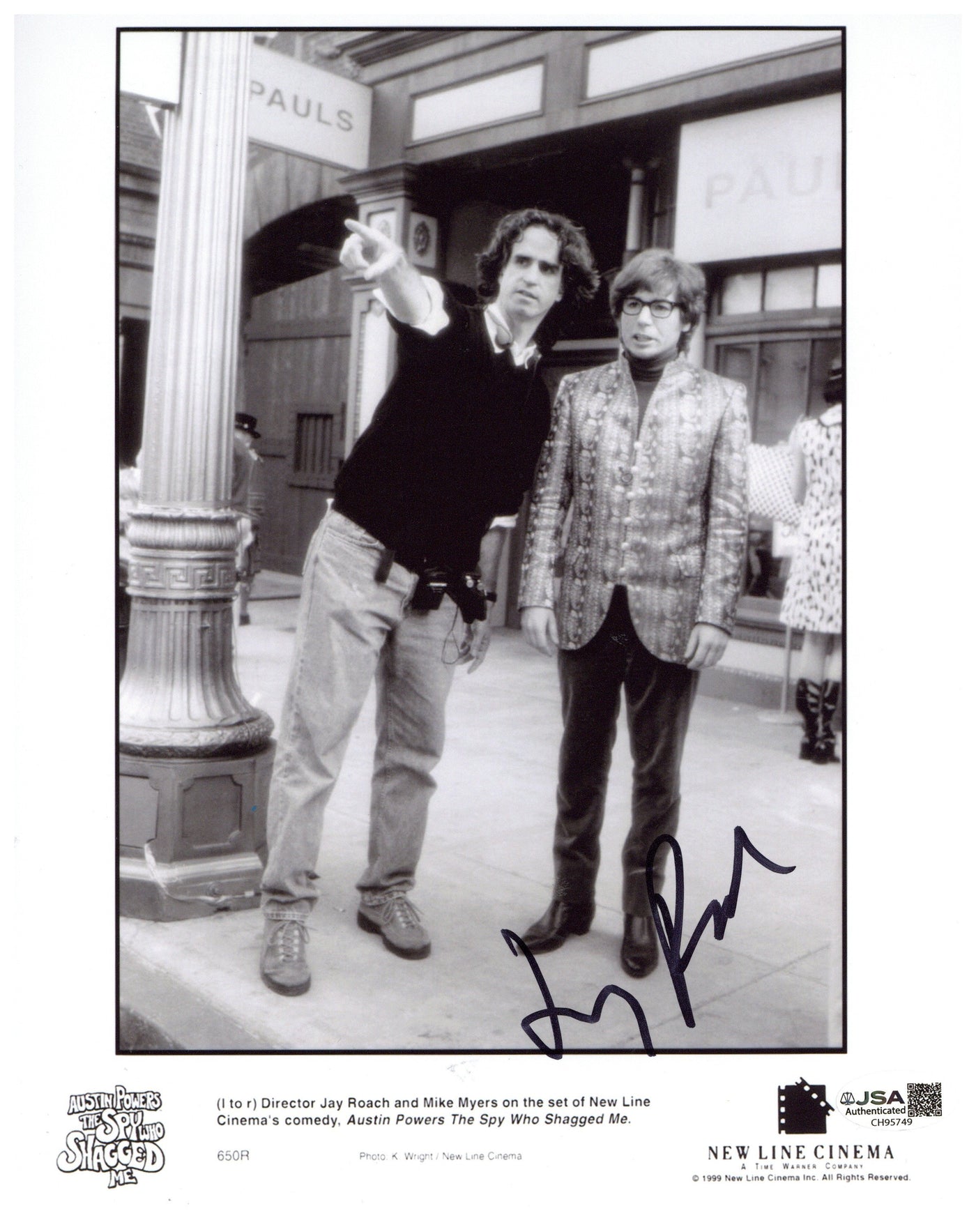 Jay Roach Signed 8x10 Photo Austin Powers The Spy Who Shagged Me Autographed JSA