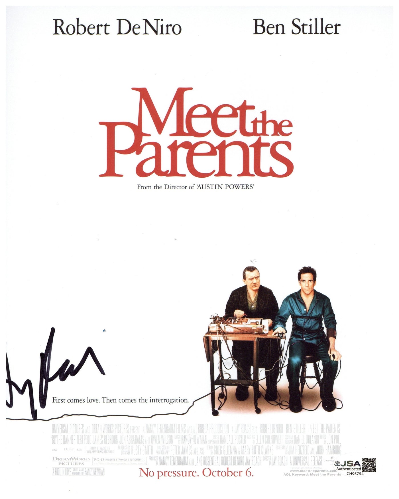 Jay Roach Signed 8x10 Photo Meet the Parents Autographed JSA COA 4